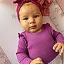 Romi-Dalton joined the competition — help win amazing prizes! baby, child, closeup, cute, expression, face, hands, headband, headwear, indoors, infant, lying_down, play_mat, portrait, purple_clothing, skin, soft_light, stars_pattern, textile, young_child