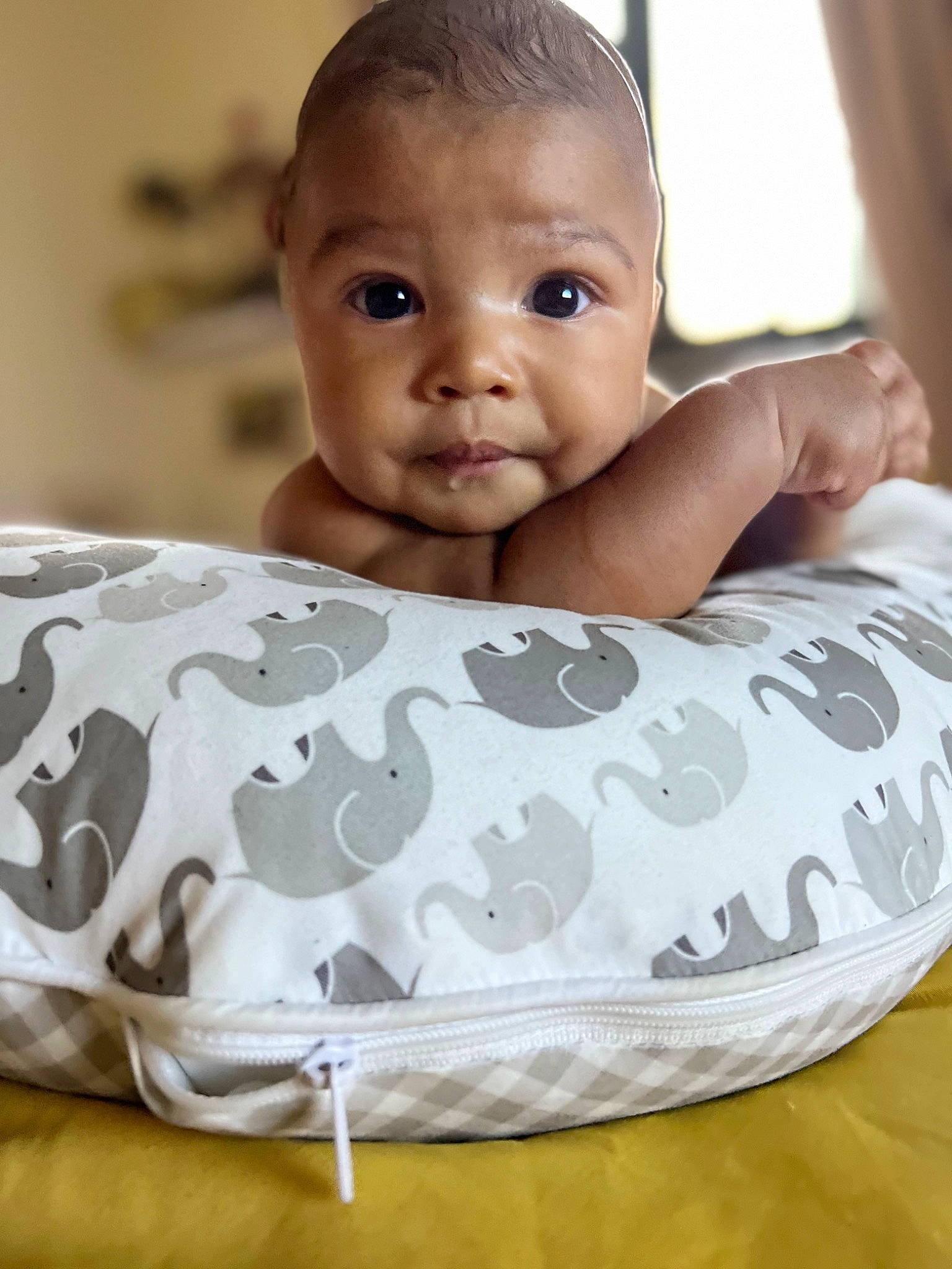 Kai joined the competition — help win amazing prizes! baby, baby_products, baby_safety, baby_toddler_clothing, bedding, cheek, chest, child, comfort, eyelash, flash_photography, flooring, happy, linens, person, portrait_photography, room, sitting, skin, sleeve