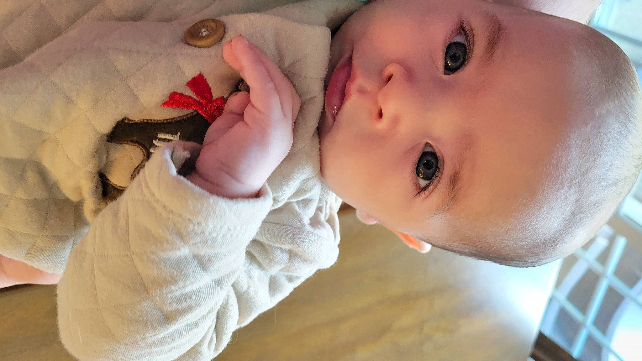 Jorge joined the competition — help win amazing prizes! arm, baby, baby_toddler_clothing, cheek, dress, ear, eyebrow, eyelash, finger, gesture, hand, happy, human_body, iris, lip, mouth, neck, nose, person, skin