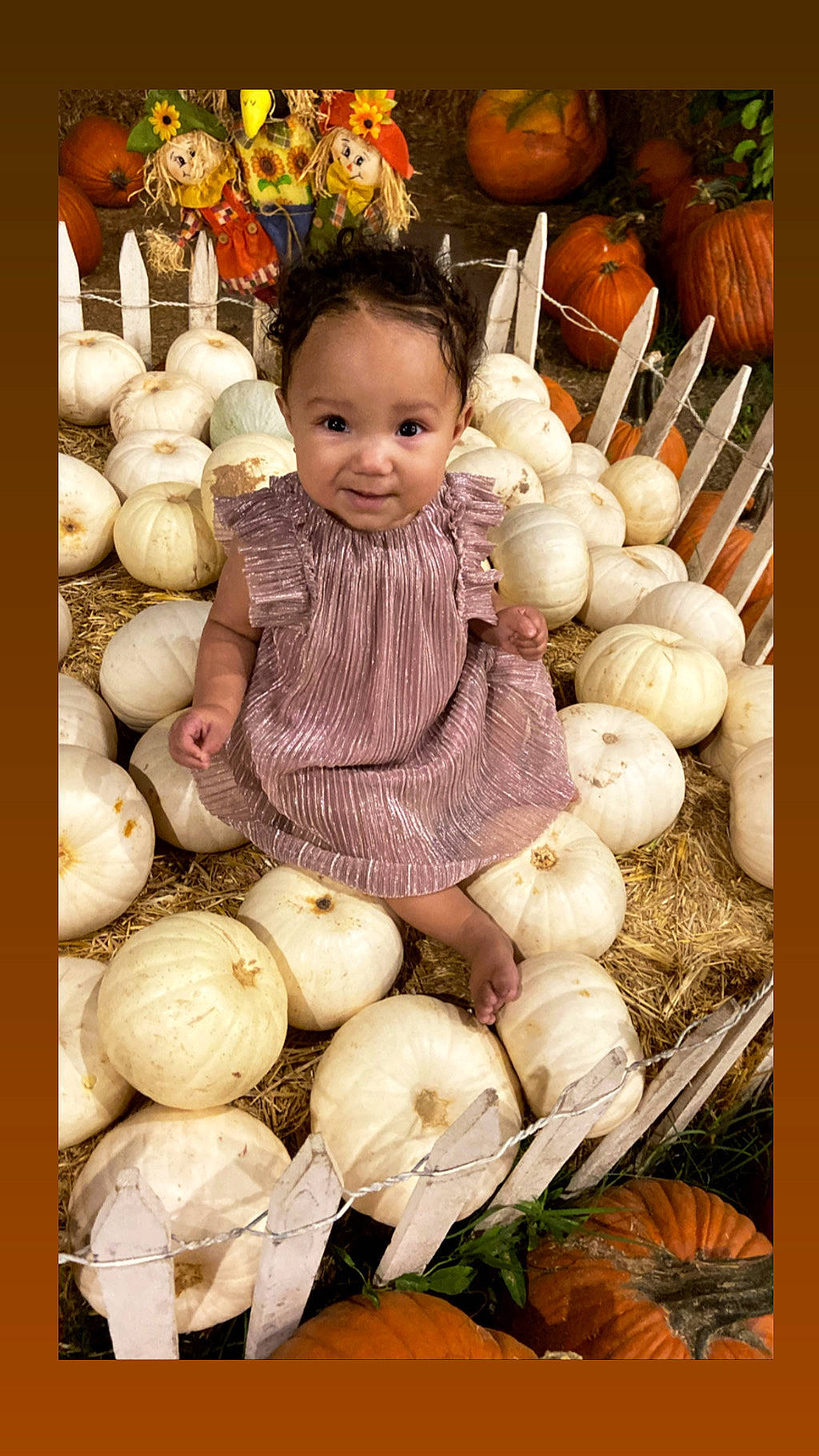 Milliana joined the competition — help win amazing prizes! calabaza, child, cucurbita, gourd, person, plant, produce, toddler, vegetable, winter_squash