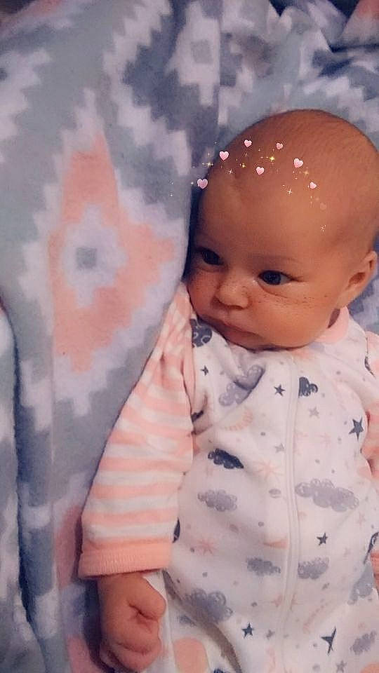 Skylynn joined the competition — help win amazing prizes! baby, cheek, child, doll, eye, face, forehead, head, iris, nose, pattern, person, pink, skin, toddler