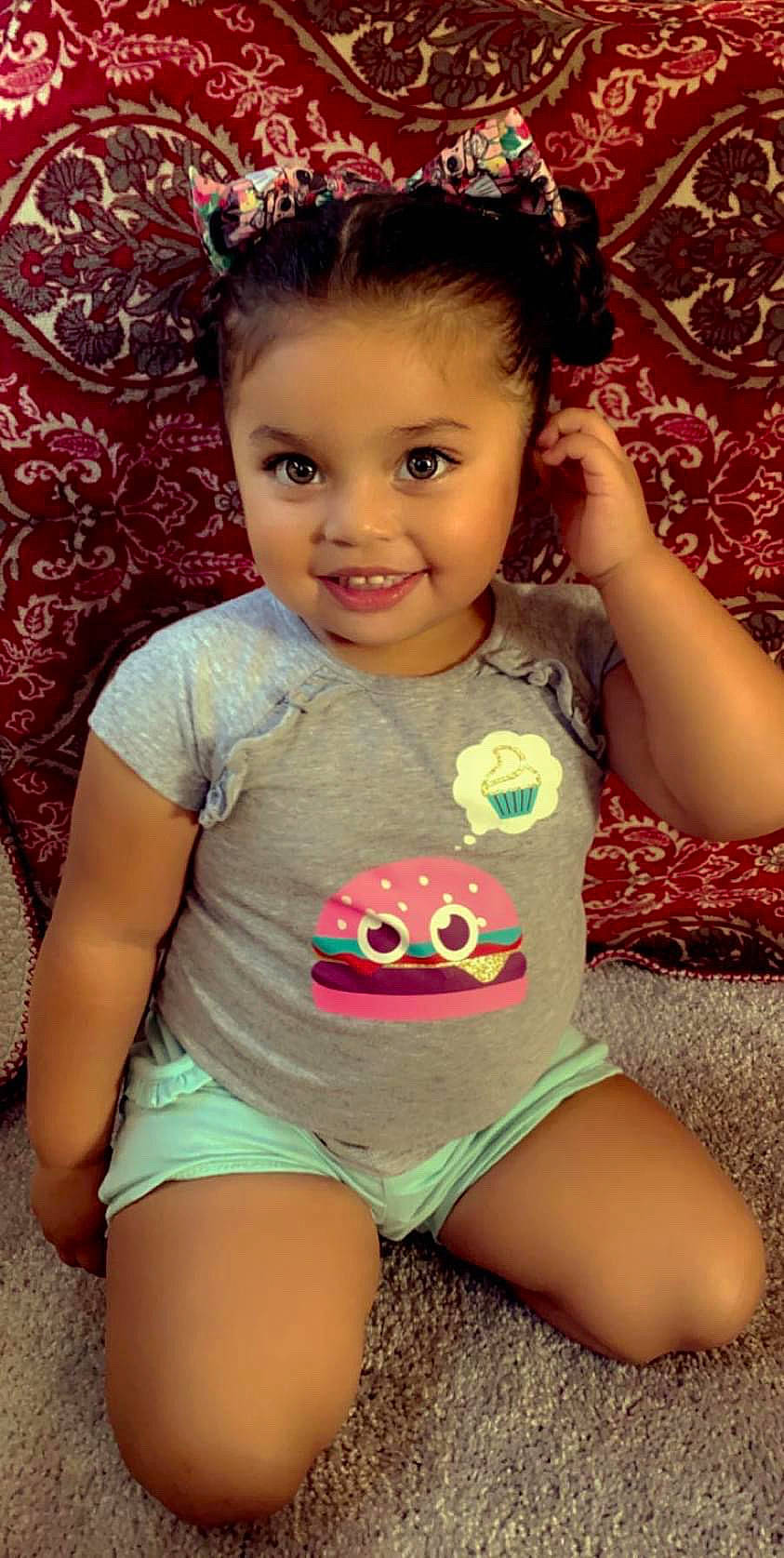 Janayle joined the competition — help win amazing prizes! baby_toddler_clothing, cheek, clothing, face, facial_expression, hair, happy, head, human_body, iris, joy, leg, lip, mouth, neck, organ, person, pink, skin, smile