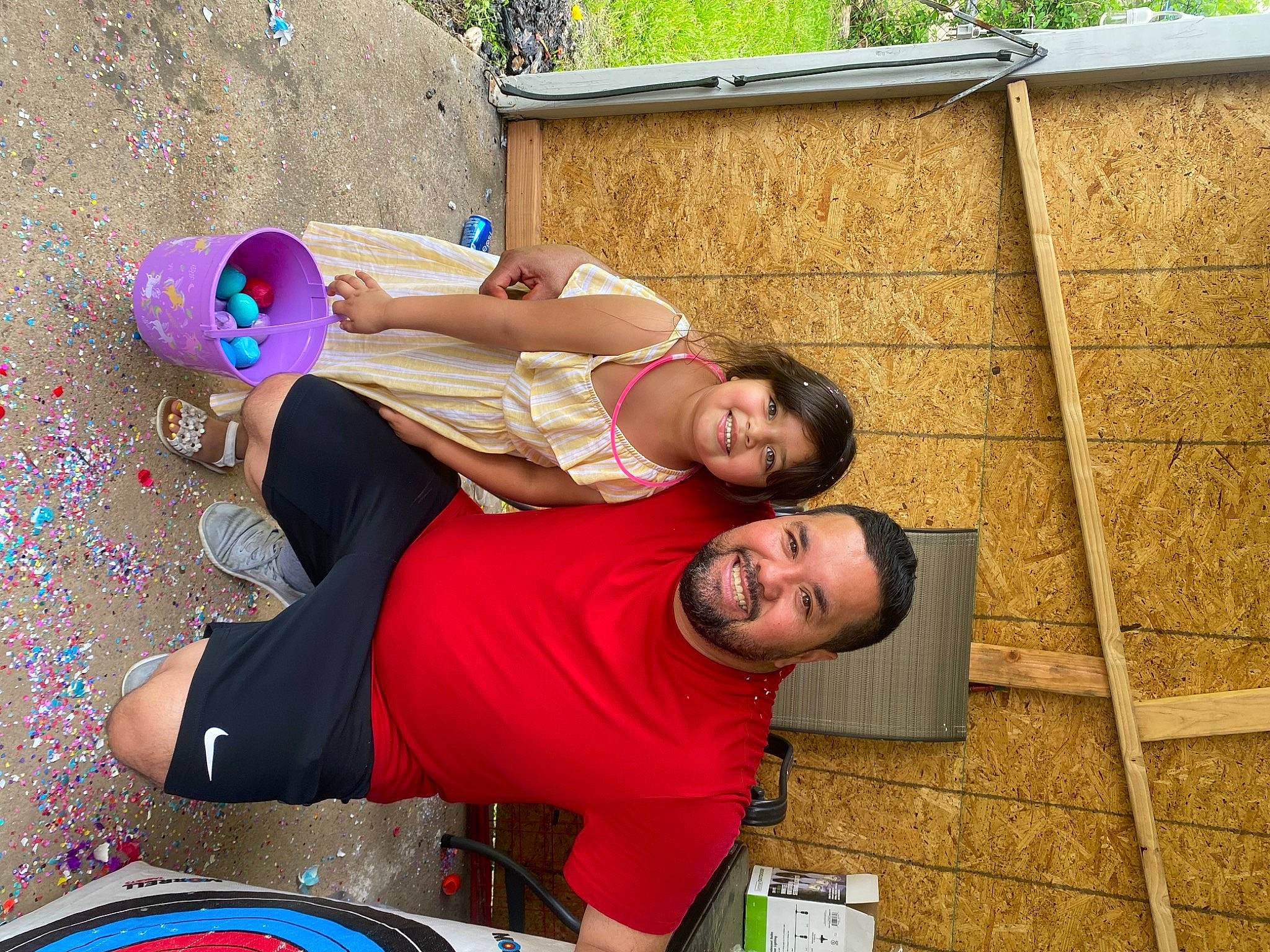 Janayle is registered to the contest to win money with this photo: child, elbow, eyewear, fun, glasses, grass, happy, hat, human_leg, joy, leisure, person, recreation, sandal, shorts, t_shirt, thigh, vacation, water