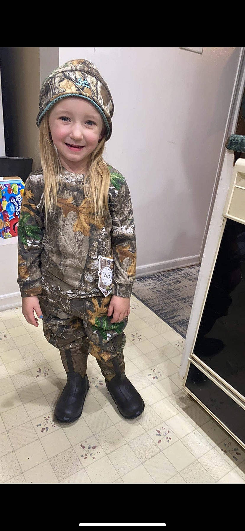 Gracelyn joined the competition — help win amazing prizes! camouflage, cap, child, face, fashion, fashion_design, flooring, fun, headwear, human_leg, joy, military_camouflage, military_person, military_uniform, non_commissioned_officer, pattern, person, personal_protective_equipment, sleeve, smile