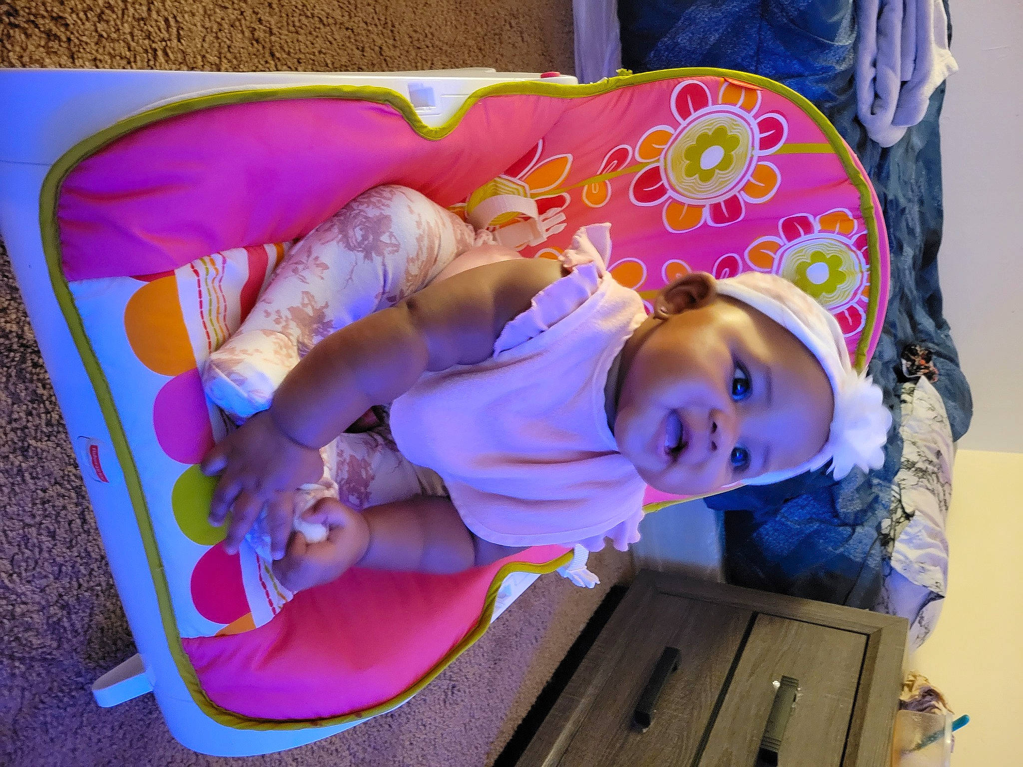Nayela joined the competition — help win amazing prizes! baby, baby_products, baby_toddler_clothing, child, comfort, fun, happy, leisure, linens, magenta, pattern, person, pink, purple, room, textile, toddler, violet