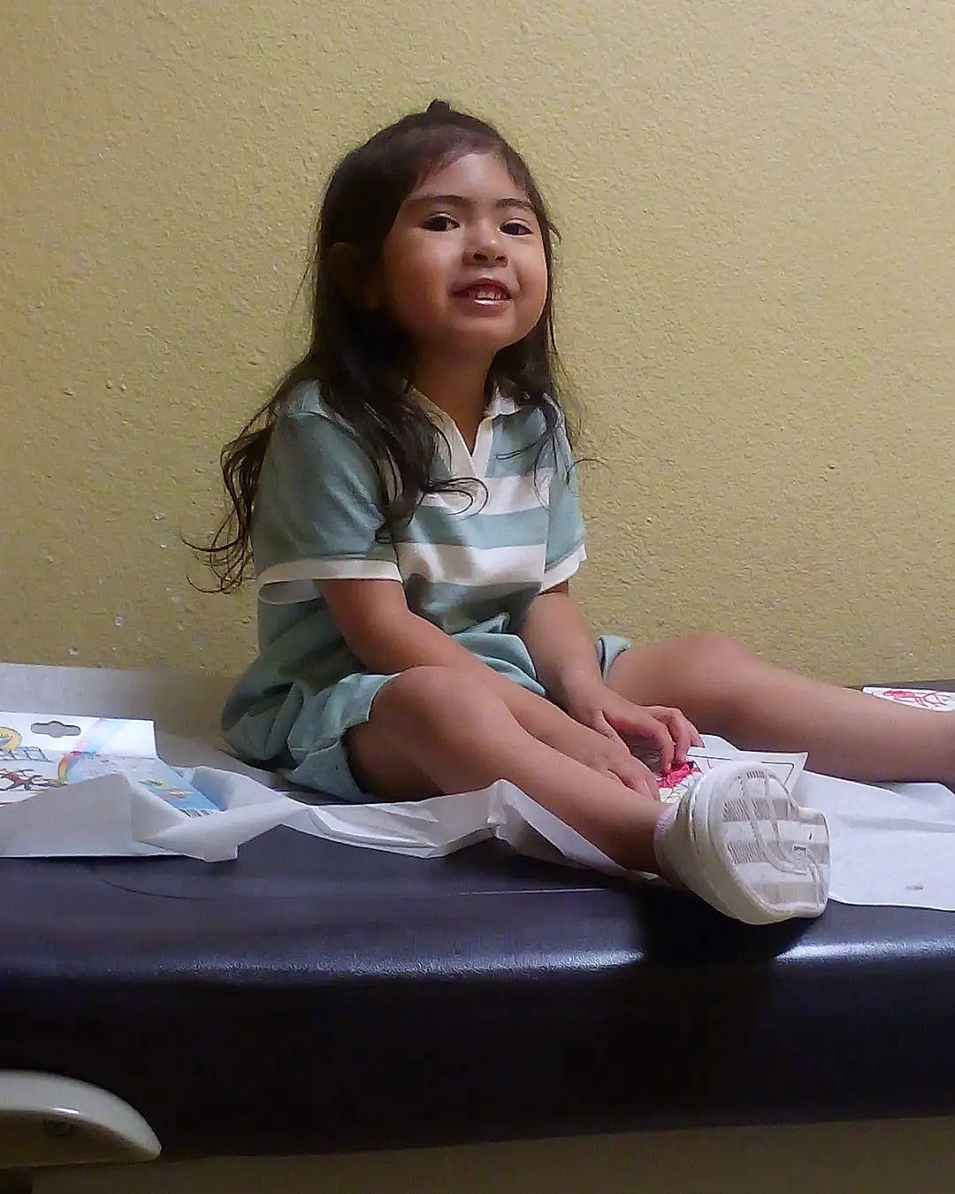 Jazmin joined the competition — help win amazing prizes! comfort, elbow, flash_photography, hair, happy, human_leg, joint, knee, leg, long_hair, person, shorts, shoulder, sitting, skin, sleeve, smile, thigh, toddler, trunk