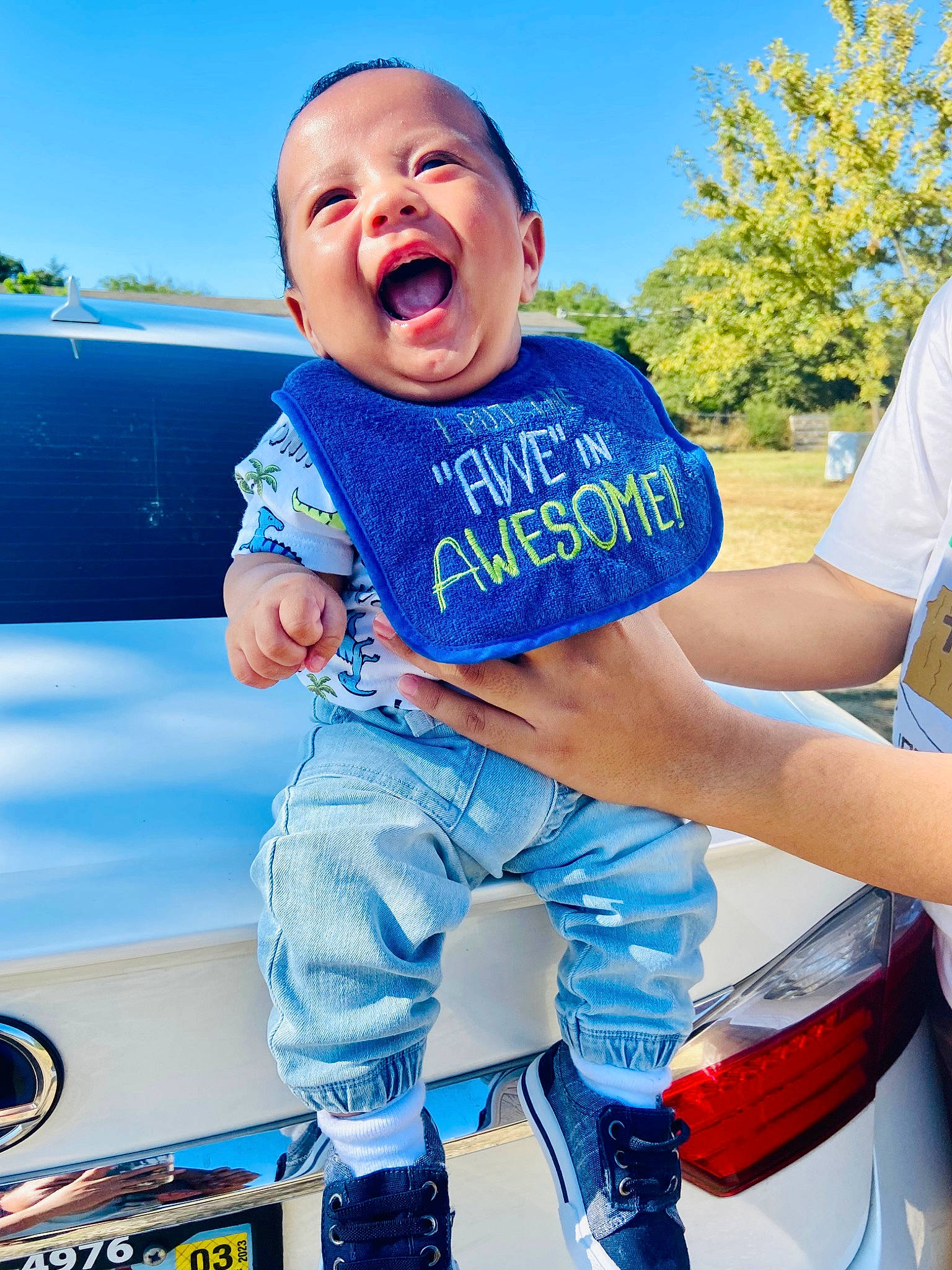 Sesimoni joined the competition — help win amazing prizes! arm, azure, baby_toddler_clothing, blue, bumper, child, cool, electric_blue, fun, happy, leisure, motor_vehicle, person, recreation, shorts, sky, sleeve, t_shirt, toddler, tree