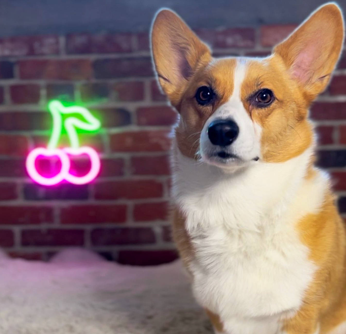 Cherry joined the competition — help win amazing prizes! ancient_dog_breeds, canidae, carnivore, companion_dog, dog, dog_breed, door, fawn, fur, sporting_group, terrestrial_animal, whiskers