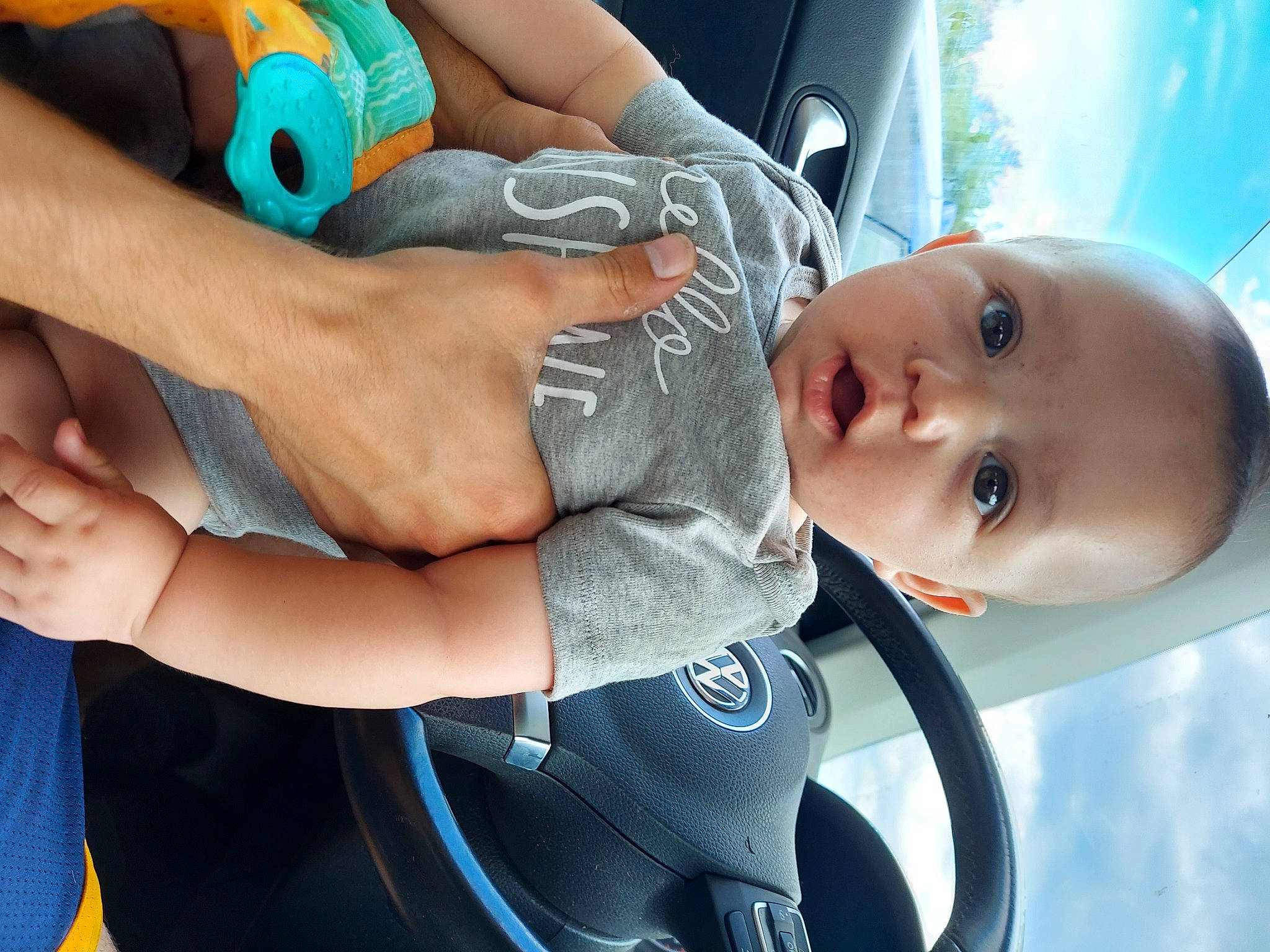 Harlan joined the competition — help win amazing prizes! azure, baby, baby_toddler_clothing, blue, child, elbow, electric_blue, finger, gesture, hand, happy, joint, knee, leisure, nail, person, thigh, thumb, toddler, vehicle_door
