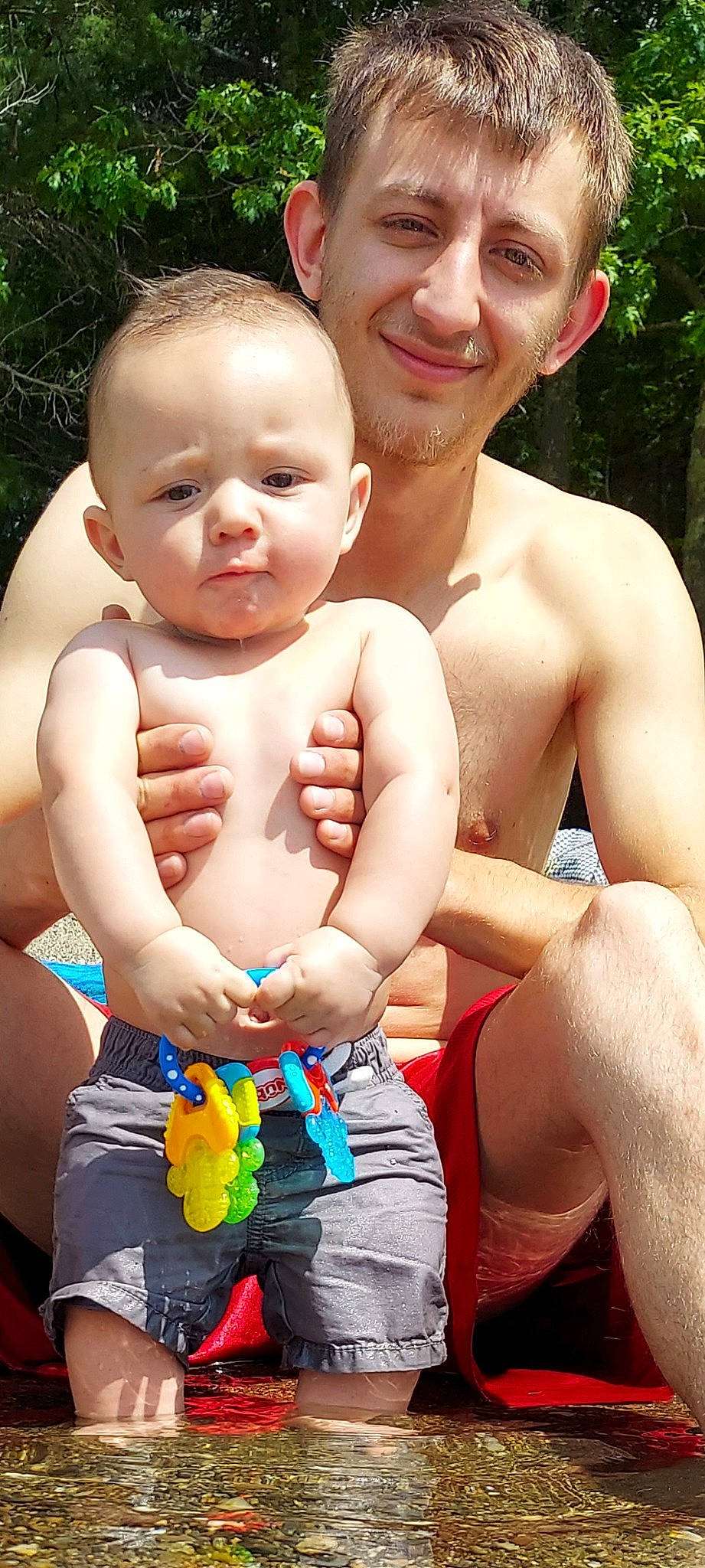 Harlan joined the competition — help win amazing prizes! baby, baby_toddler_clothing, chest, finger, gesture, happy, interaction, joy, leisure, muscle, organ, people, people_in_nature, person, photograph, red, skin, smile, stomach, toddler