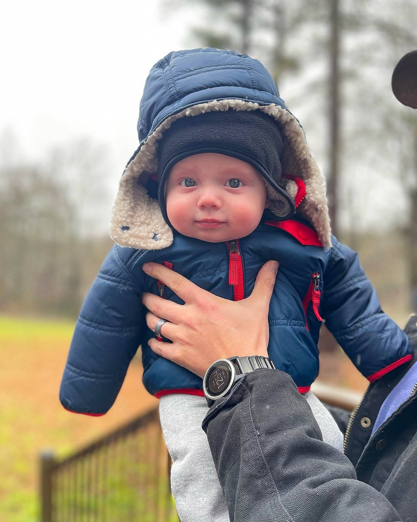 Bradley joined the competition — help win amazing prizes! baby, cap, child, cool, electric_blue, eye, face, gesture, happy, headgear, headwear, jacket, leisure, outerwear, people_in_nature, person, skin, sleeve, standing, street_fashion