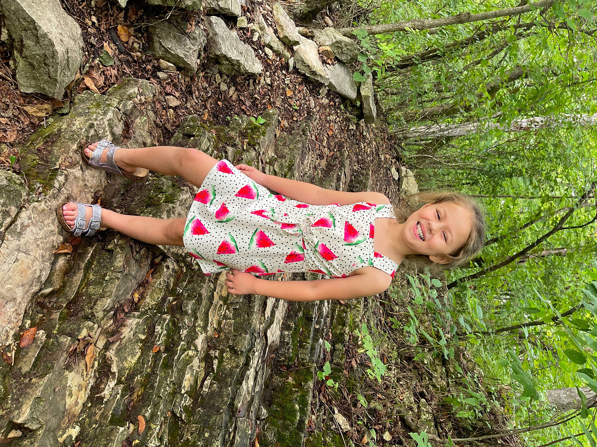Josilyn joined the competition — help win amazing prizes! day_dress, fawn, forest, fun, grass, happy, human_leg, joy, jungle, leisure, nature, pattern, people_in_nature, person, plant, soil, thigh, tree, trunk, wood