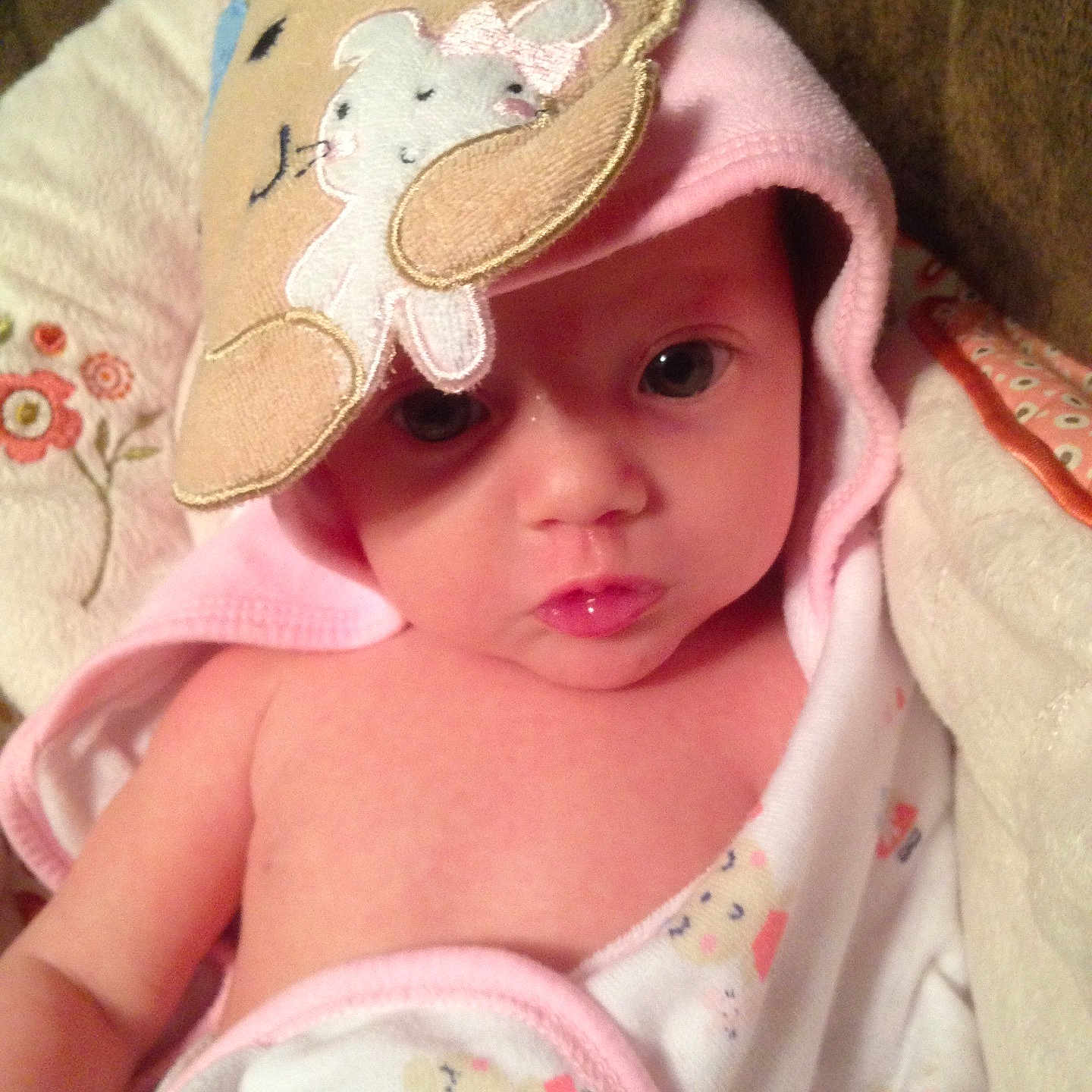 Estella is registered to the contest to win money with this photo: bedtime, cheek, child, ear, finger, infant, lip, mouth, nose, pink, product, skin, toddler