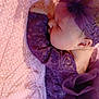Sophia joined the competition — help win amazing prizes! baby, infant, purple, lace, headband, tutu, blanket, pink, polka_dot, sleeping, lying_down, cute, child, soft, fabric, clothing, toddler, resting, indoors, portrait