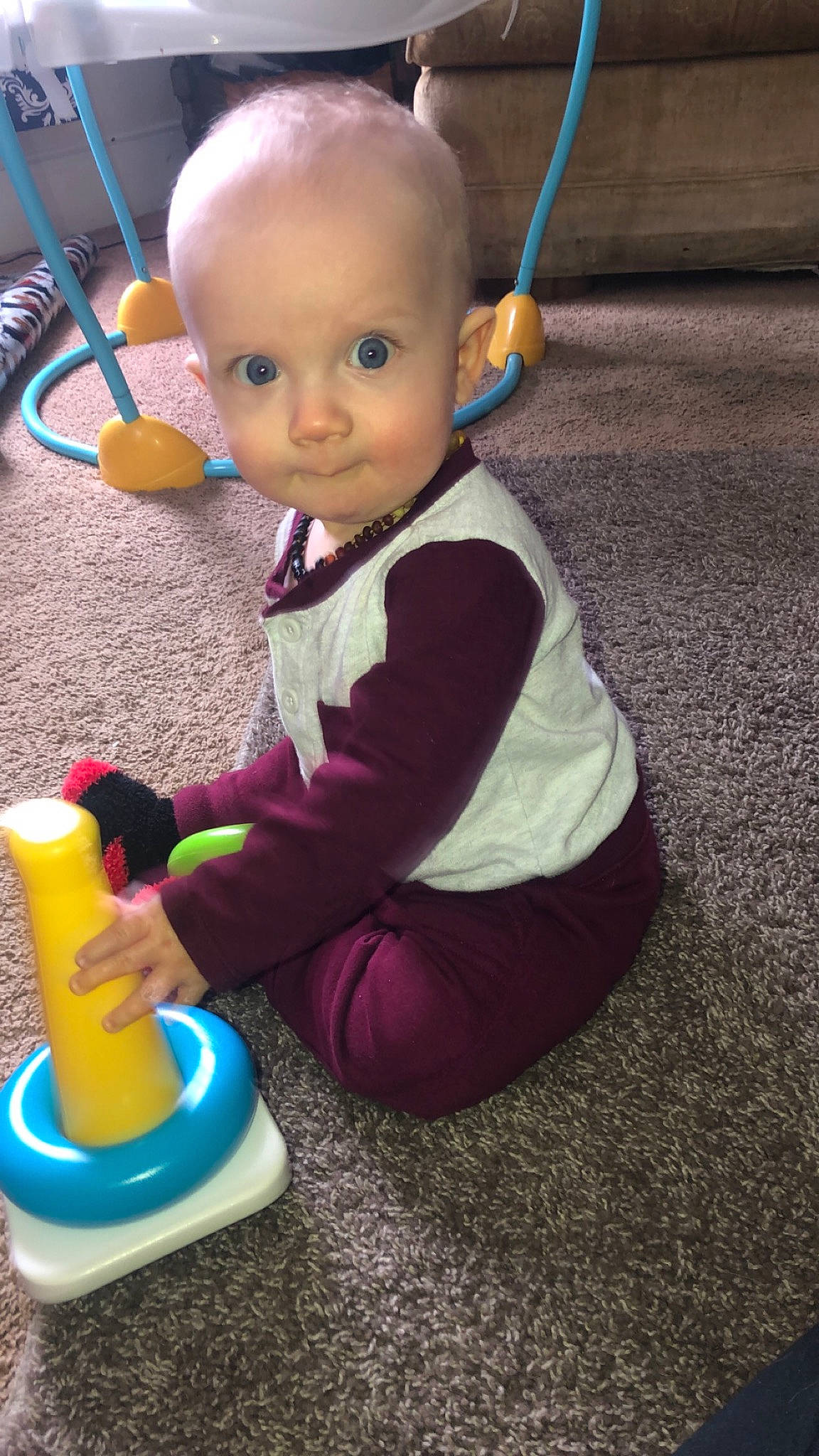 Ivar is registered to the contest to win money with this photo: baby, baby_products, baby_toys, child, person, play, product, skin, swing, toddler, toy