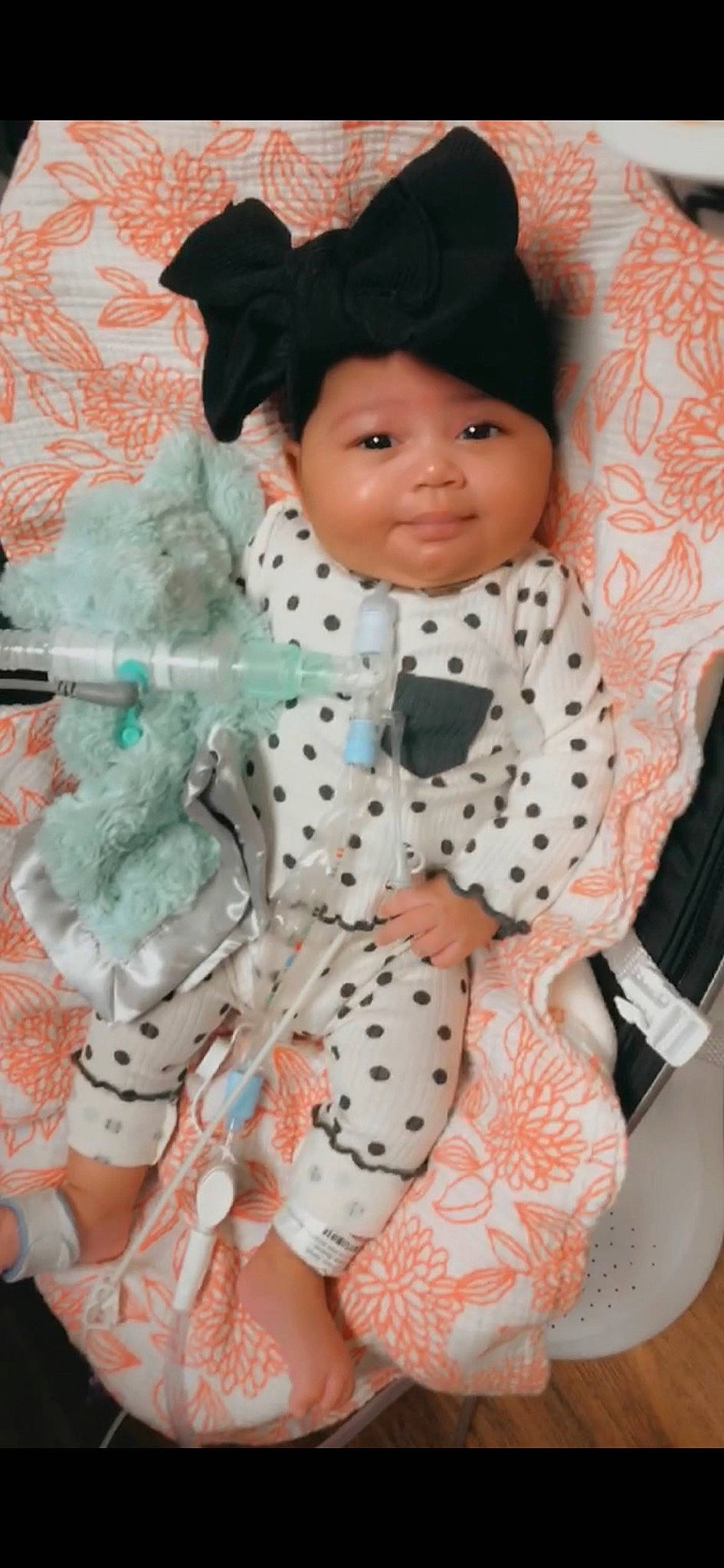 Swayze joined the competition — help win amazing prizes! baby, baby_products, baby_toddler_clothing, cap, child, cool, costume, fur, happy, head, headwear, pattern, person, pink, polka_dot, sitting, sleeve, smile, stuffed_toy, textile