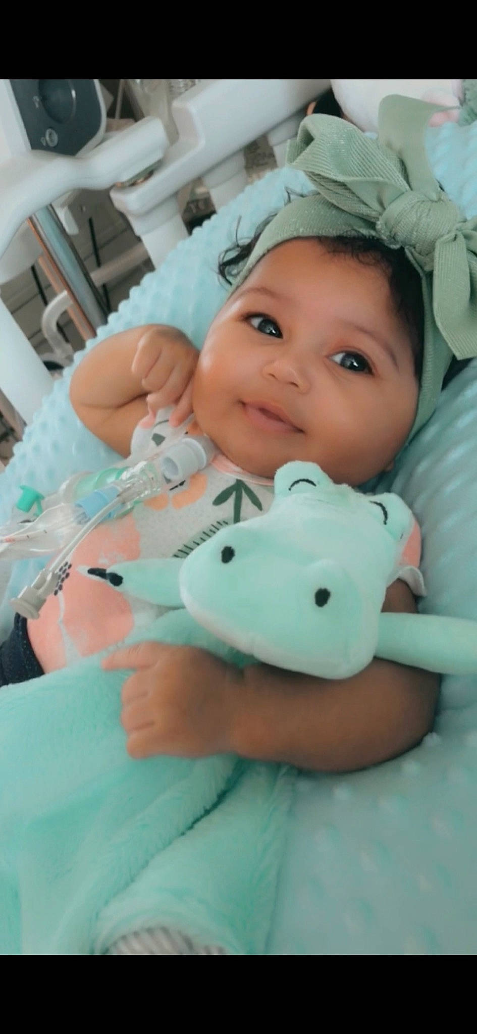 Swayze joined the competition — help win amazing prizes! aqua, baby, baby_toddler_clothing, beauty, cheek, child, eye, eyelash, facial_expression, finger, happy, headwear, linens, mouth, nose, organ, person, pink, product, skin