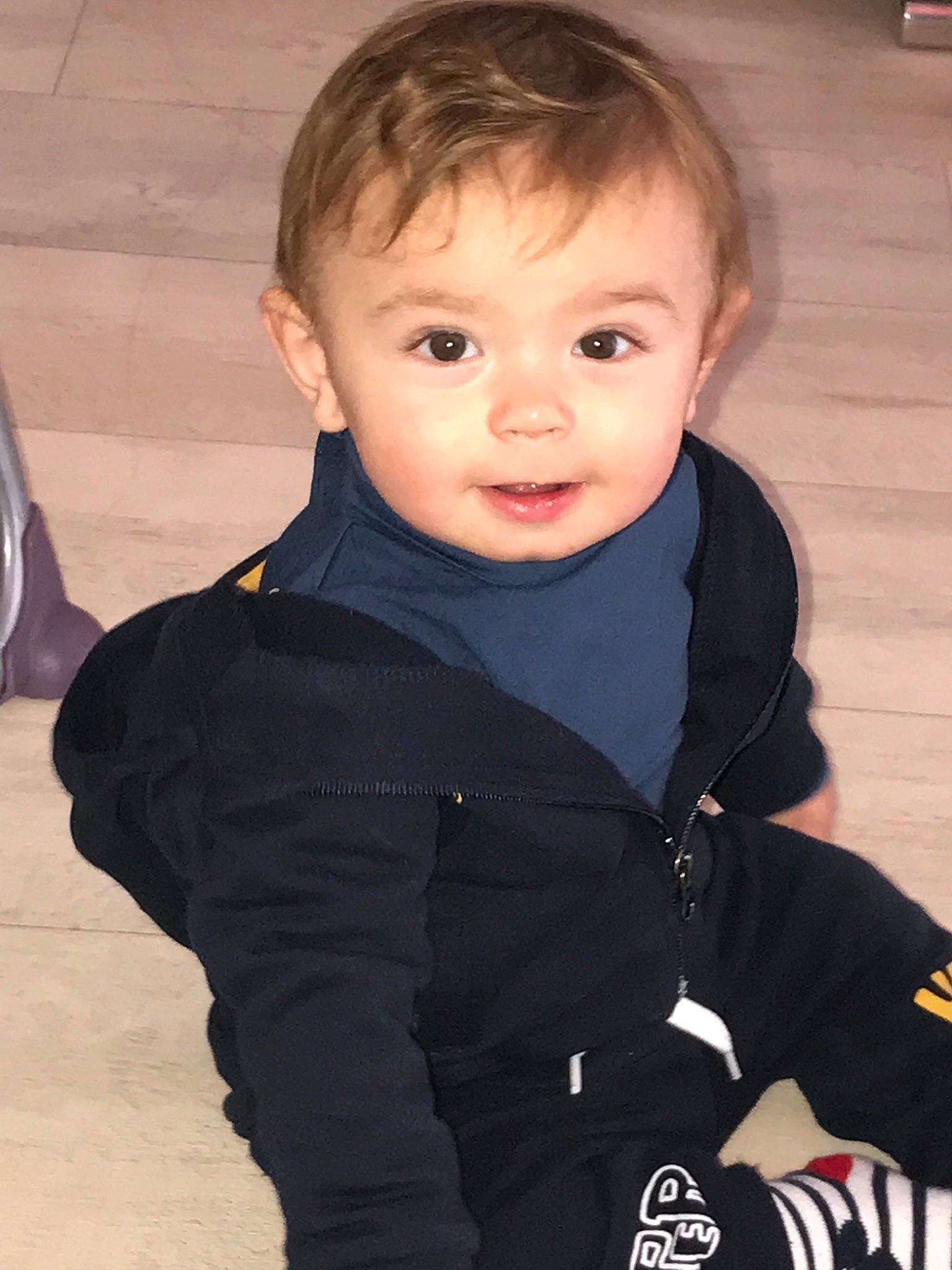 Nathanaël a rejoint le concours — aidez-le/la à gagner de superbes lots ! baby, cheek, child, eye, outerwear, person, skin, sleeve, smile, toddler