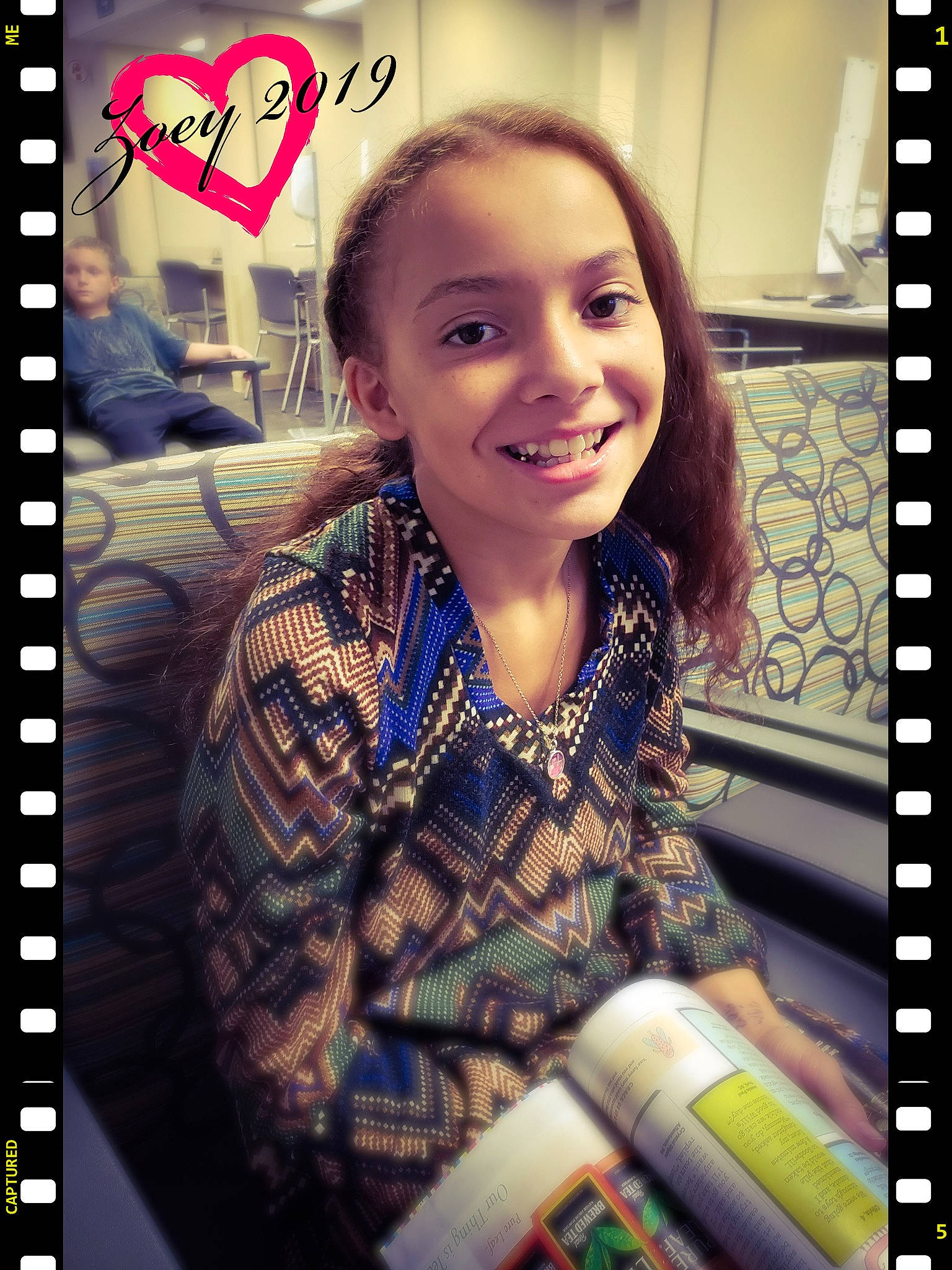 Zoey is registered to the contest to win money with this photo: blurred, cool, fun, happy, joy, person, photo_caption, photography, selfie, smile, square