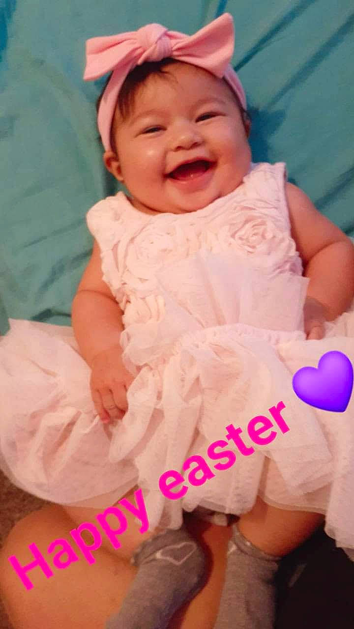 Janae joined the competition — help win amazing prizes! baby, baby_laughing, baby_toddler_clothing, cheek, child, facial_expression, happy, headgear, headwear, joy, peach, person, pink, smile, toddler