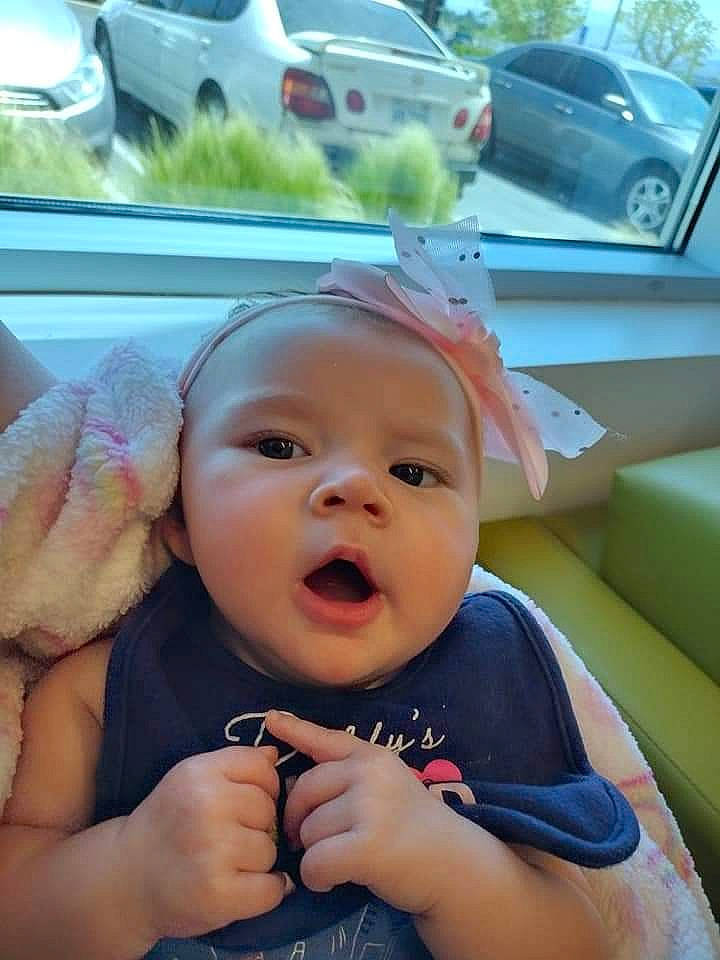 Yennifer joined the competition — help win amazing prizes! automotive_exterior, baby, baby_toddler_clothing, car, child, eye, face, fun, gesture, grass, happy, head, lip, mouth, nose, person, skin, smile, thumb, toddler