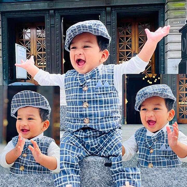 Diyan joined the competition — help win amazing prizes! cap, child, clapping, cute, daylight, fashion, glass_roof, happy, multiple_poses, outdoor, person, plaid_outfit, playful, portrait, smiling, sneakers, stone_ledge, toddler, wooden_doors, young_child
