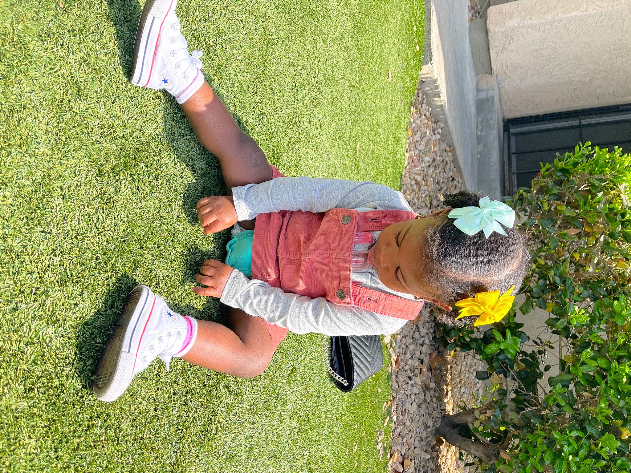 Journie joined the competition — help win amazing prizes! foot, fun, garden, grass, hat, human_leg, knee, lawn, leaf, leg, leisure, magenta, people_in_nature, person, plant, recreation, sandal, shoe, shorts, sneakers