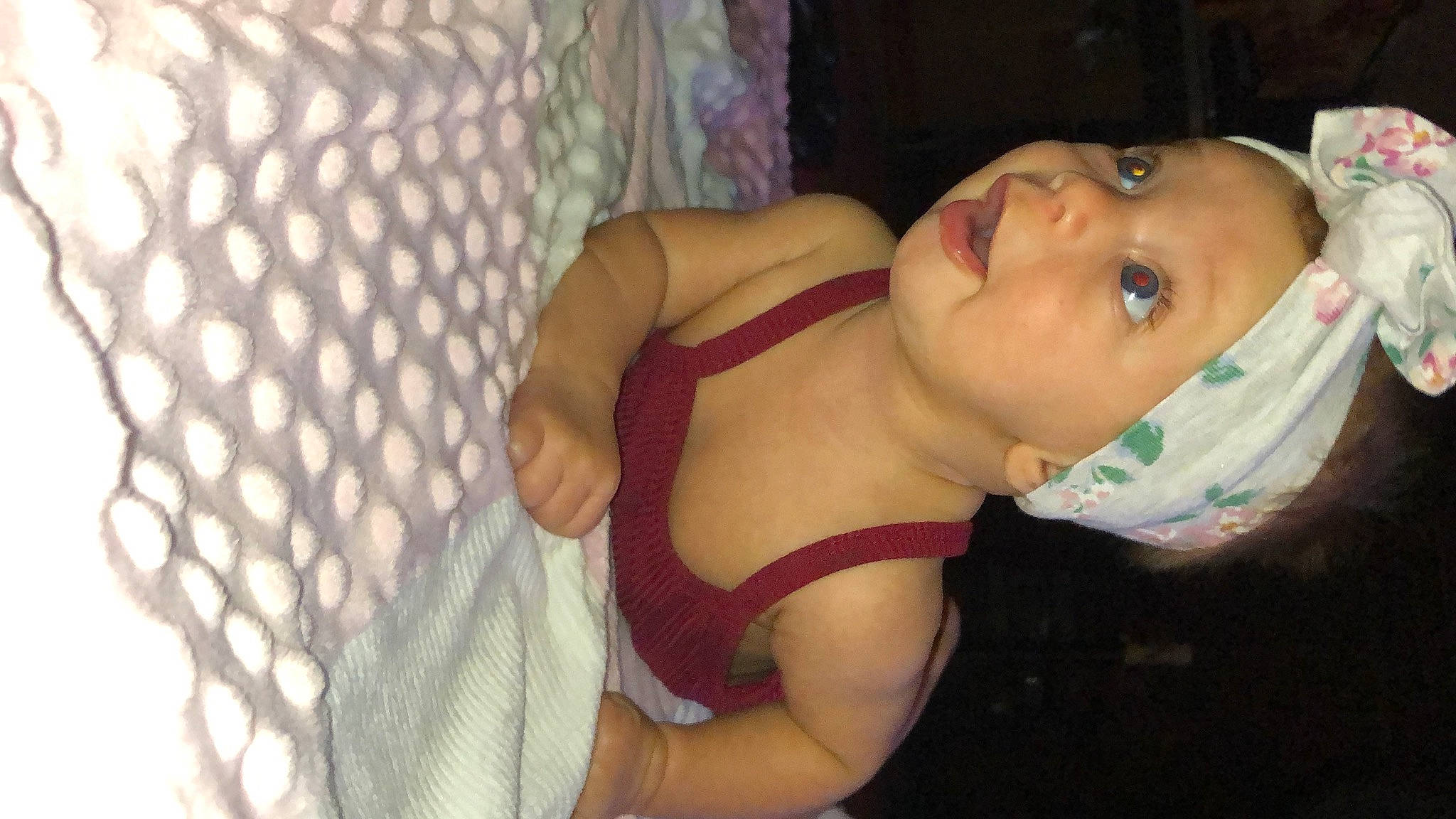 Amelia is registered to the contest to win money with this photo: abdomen, baby, brown_hair, chest, child, comfort, elbow, eyelash, flesh, fun, headwear, human_leg, linens, nap, pattern, person, sleep, stomach, thigh, thumb