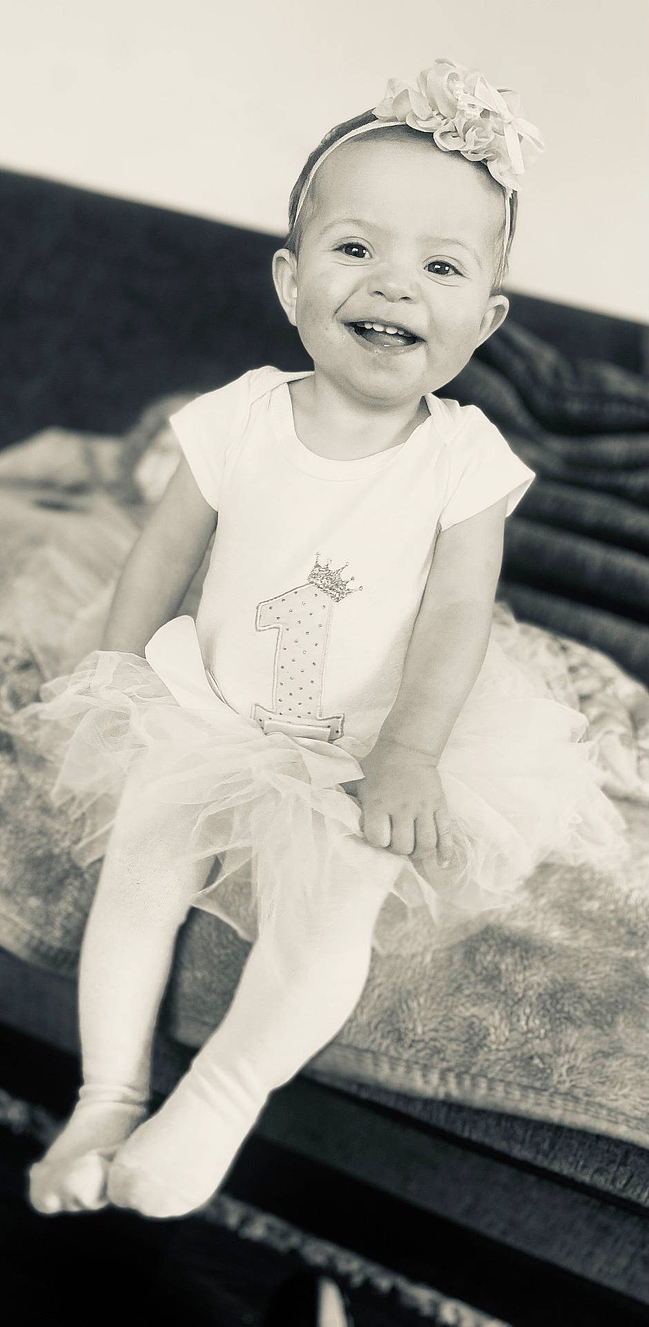 Ayla-Rose joined the competition — help win amazing prizes! accessories, baby, bed, clothing, couch, cushion, dress, face, furniture, happy, head, homedecor, jewelry, laughing, necklace, person, photography, portrait, sitting, smile