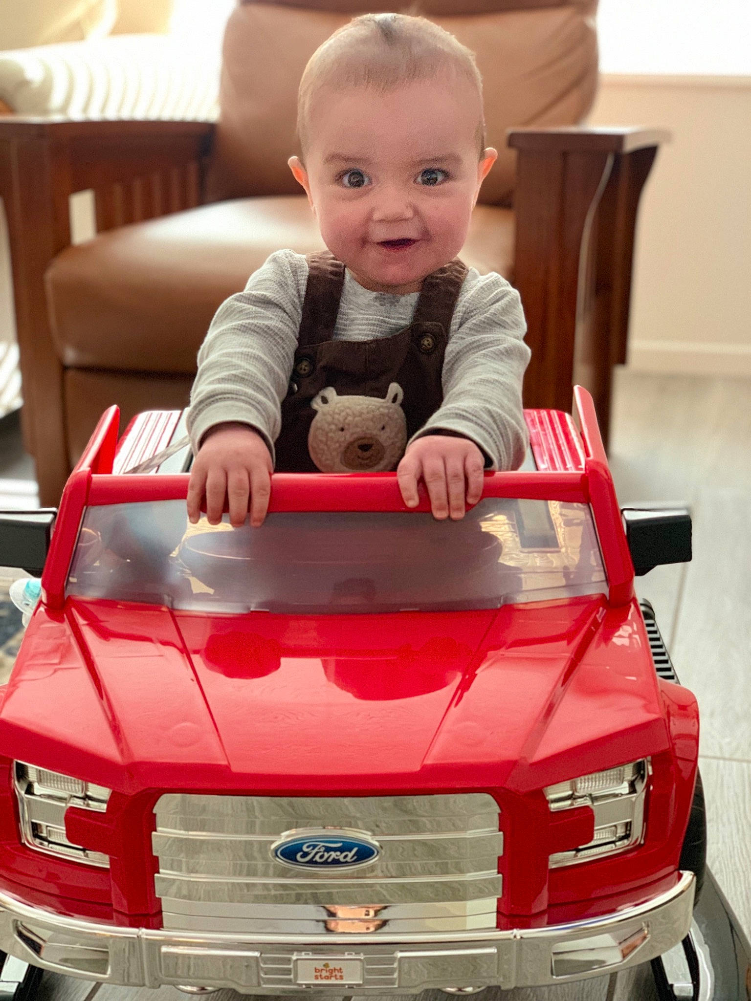 Titus joined the competition — help win amazing prizes! automotive_exterior, bumper, car, model_car, motor_vehicle, person, product, red, vehicle