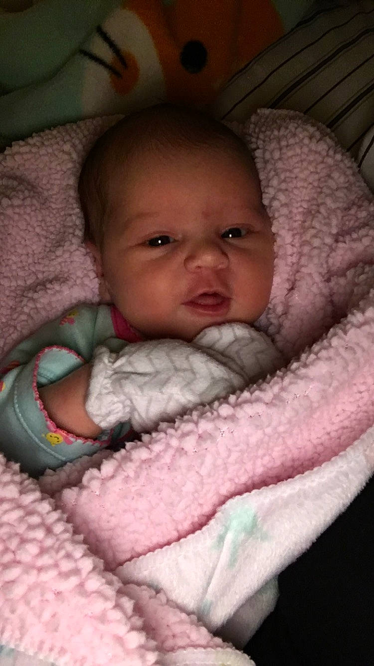 Addison is registered to the contest to win money with this photo: baby, baby_products, bedtime, cheek, child, eye, face, head, iris, lip, mouth, nose, person, pink, skin, smile, toddler