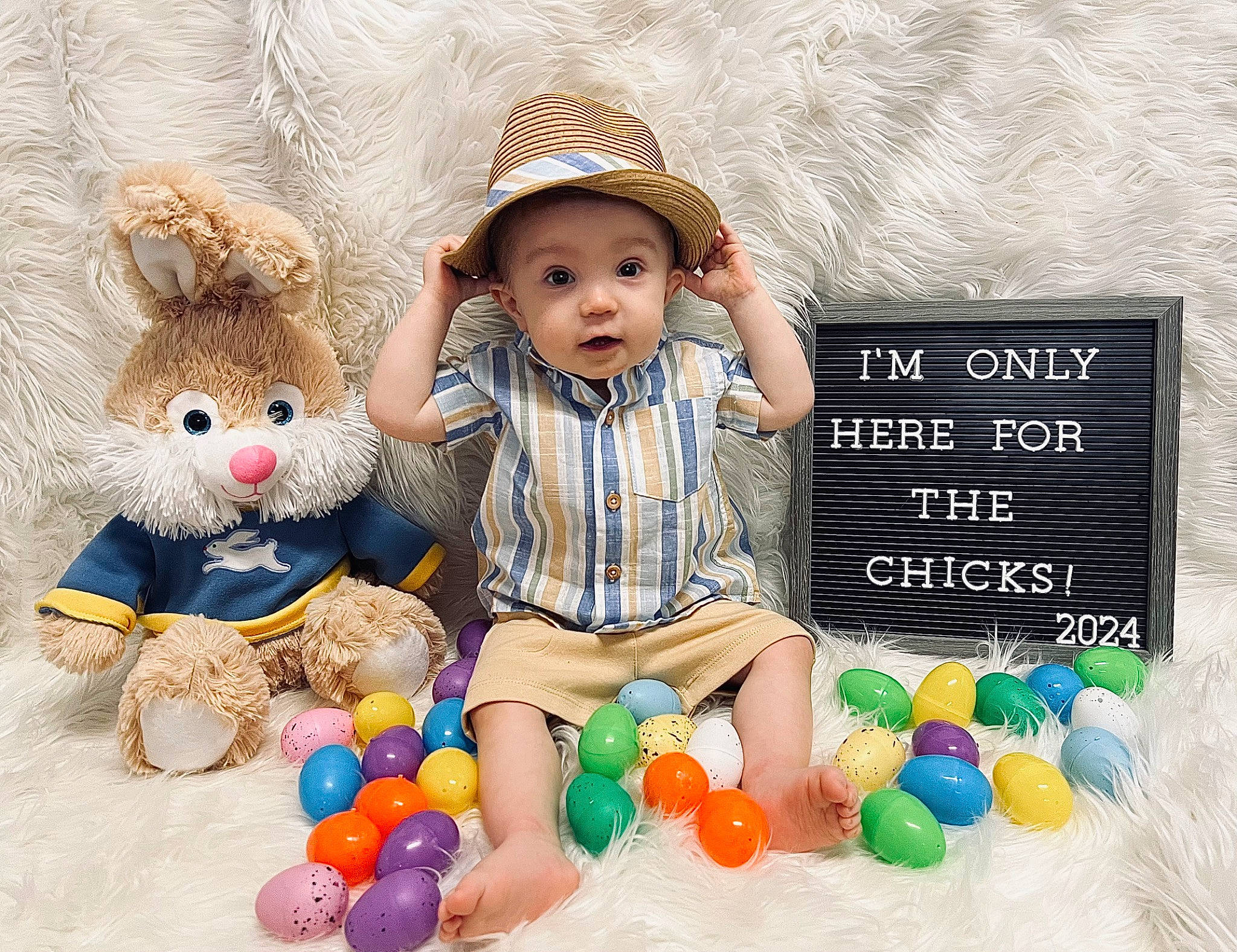 Gunner joined the competition — help win amazing prizes! basket, cap, child, costume_hat, easter, event, fashion_accessory, font, fun, fur, happy, hat, headwear, party_supply, pattern, people, person, play, product, sun_hat