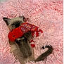 Persia joined the competition — help win amazing prizes! animal, cat, comfort, cozy, cute, feline, fish, fluffy, indoor, kitten, paws, pet, pink_blanket, playful, red, relaxed, sleepy, small, soft, toy