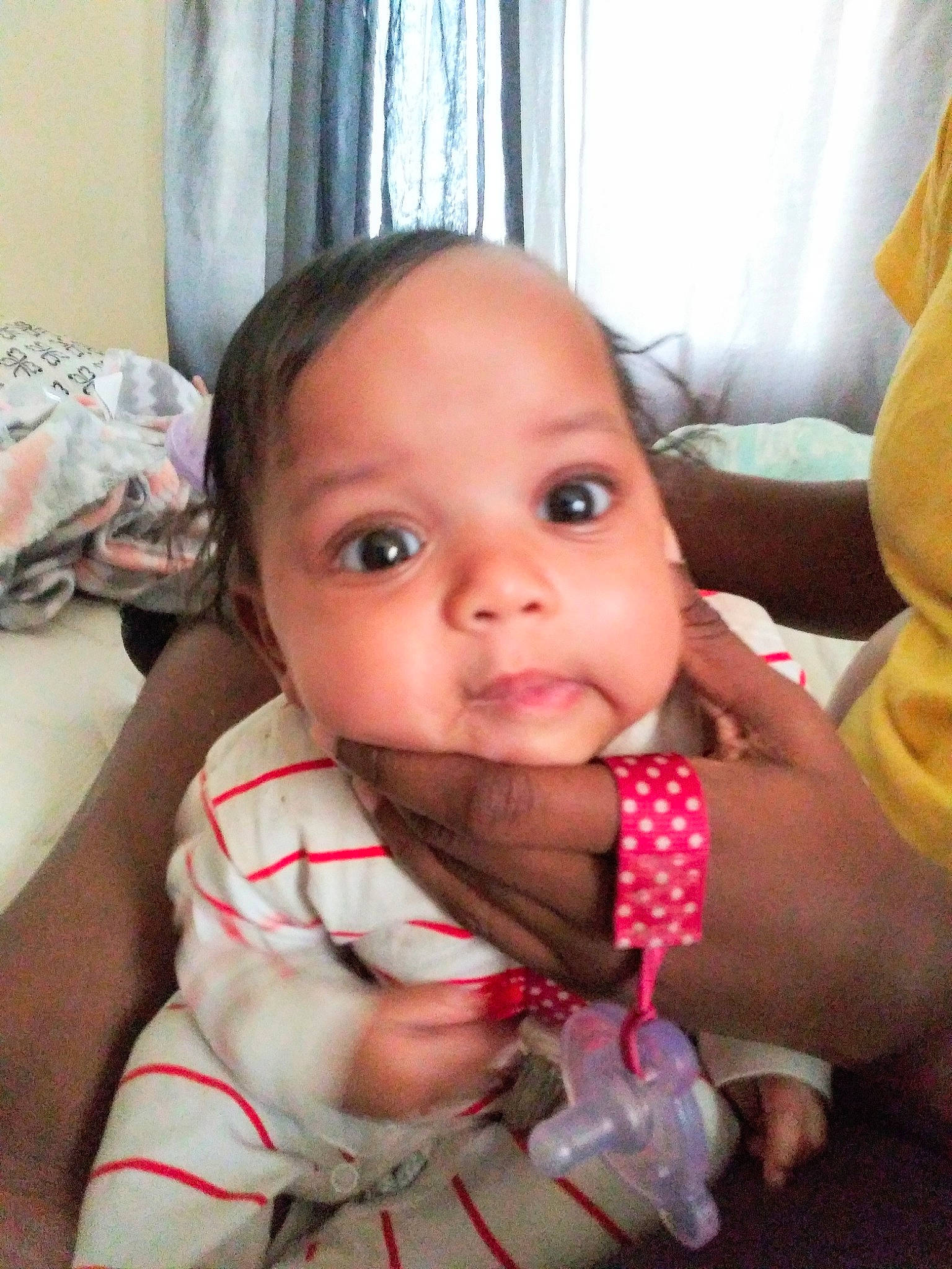 Ariel M. joined the competition — help win amazing prizes! baby, baby_products, cheek, child, eye, face, finger, head, lip, mouth, nose, person, product, skin, smile, thumb, toddler