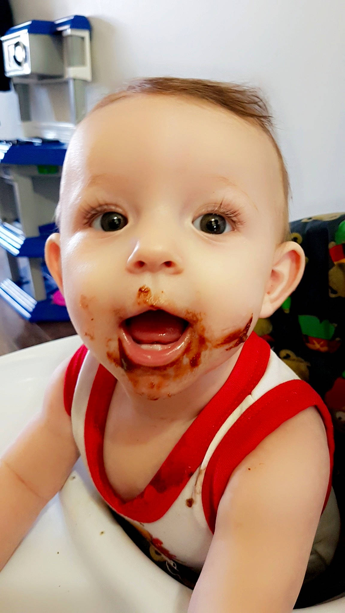 Arianna joined the competition — help win amazing prizes! baby, baby_toddler_clothing, carmine, cheek, child, ear, eyelash, fun, happy, jaw, lip, mouth, nose, person, skin, surprise, throat, toddler, tongue