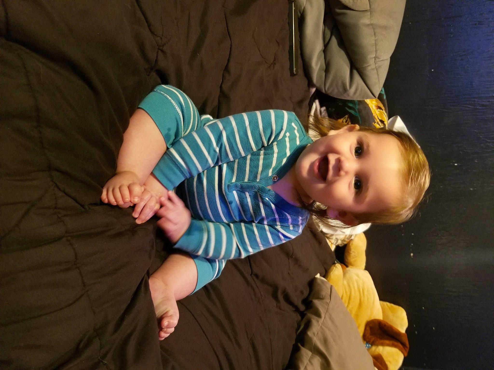 Thatcher is registered to the contest to win money with this photo: child, ear, eye, fun, joy, person, toddler