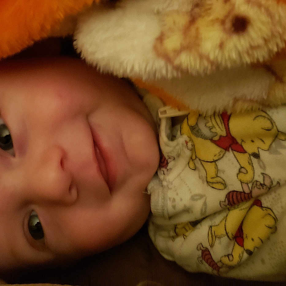 Kiefer joined the competition — help win amazing prizes! applique, baby, blanket, bodypart, bonnet, clothing, face, finger, hand, happy, hat, head, mouth, newborn, pattern, person, photography, portrait, smile, toy