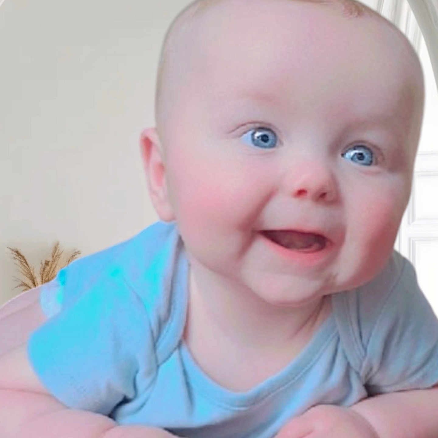 Bobby-James is registered to the contest to win money with this photo: baby, babylaughing, crawling, face, happy, head, laughing, person, photography, portrait, smile