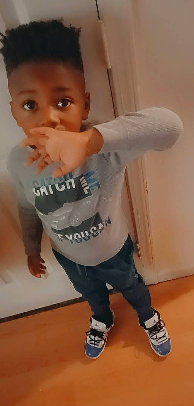 Za'Mir joined the competition — help win amazing prizes! arm, baby_toddler_clothing, child, elbow, flooring, gesture, hand, happy, head, joint, knee, leg, neck, nose, person, sleeve, sportswear, t_shirt, thumb, trunk