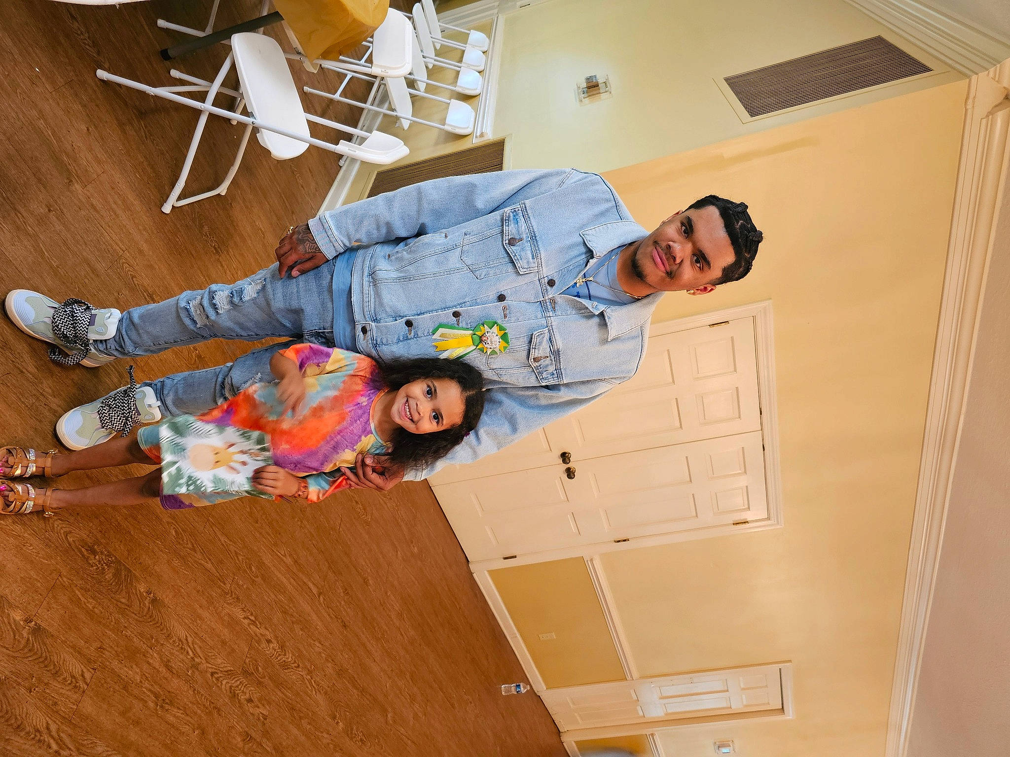 Kaydence joined the competition — help win amazing prizes! ceiling, chair, comfort, floor, flooring, fun, happy, hardwood, joy, laminate_flooring, pattern, person, room, smile, sock, t_shirt, thigh, toddler, varnish, wood