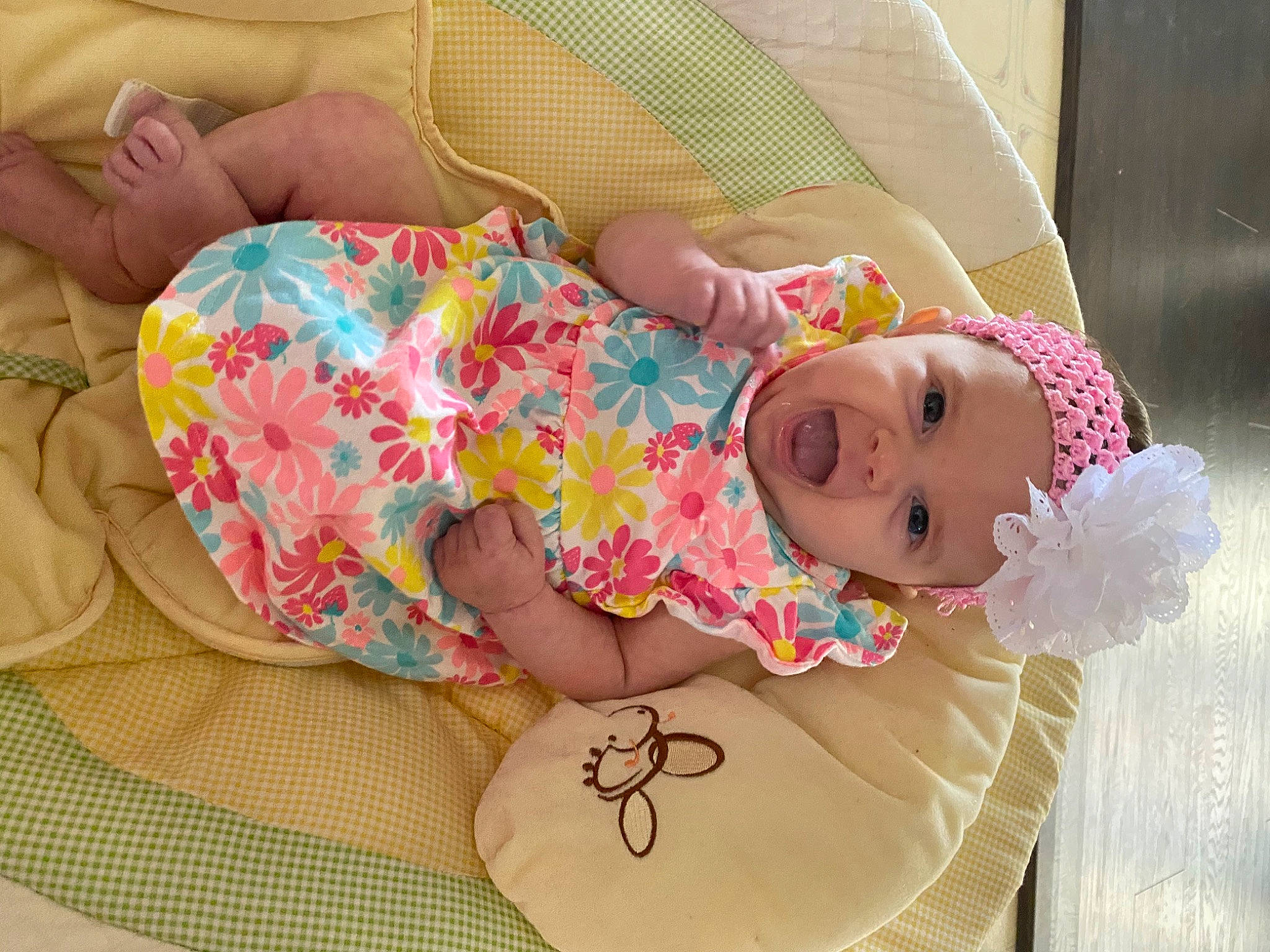 Presleigh joined the competition — help win amazing prizes! baby, baby_toddler_clothing, cheek, child, doll, hair_accessory, headgear, headwear, person, pink, textile, toddler, toy