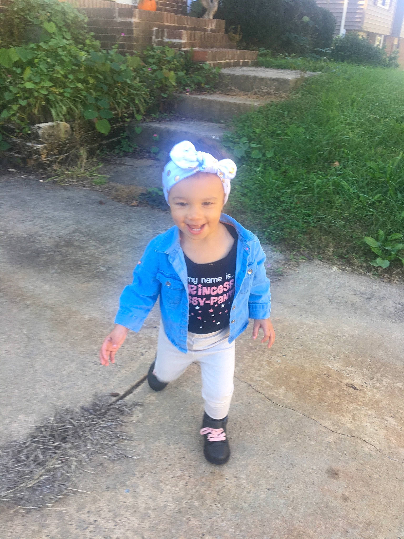 Audrianna is registered to the contest to win money with this photo: blue, cap, child, cool, day, electric_blue, fun, girl, headgear, jeans, joy, outerwear, person, play, product, recreation, toddler, trousers, vacation, walking