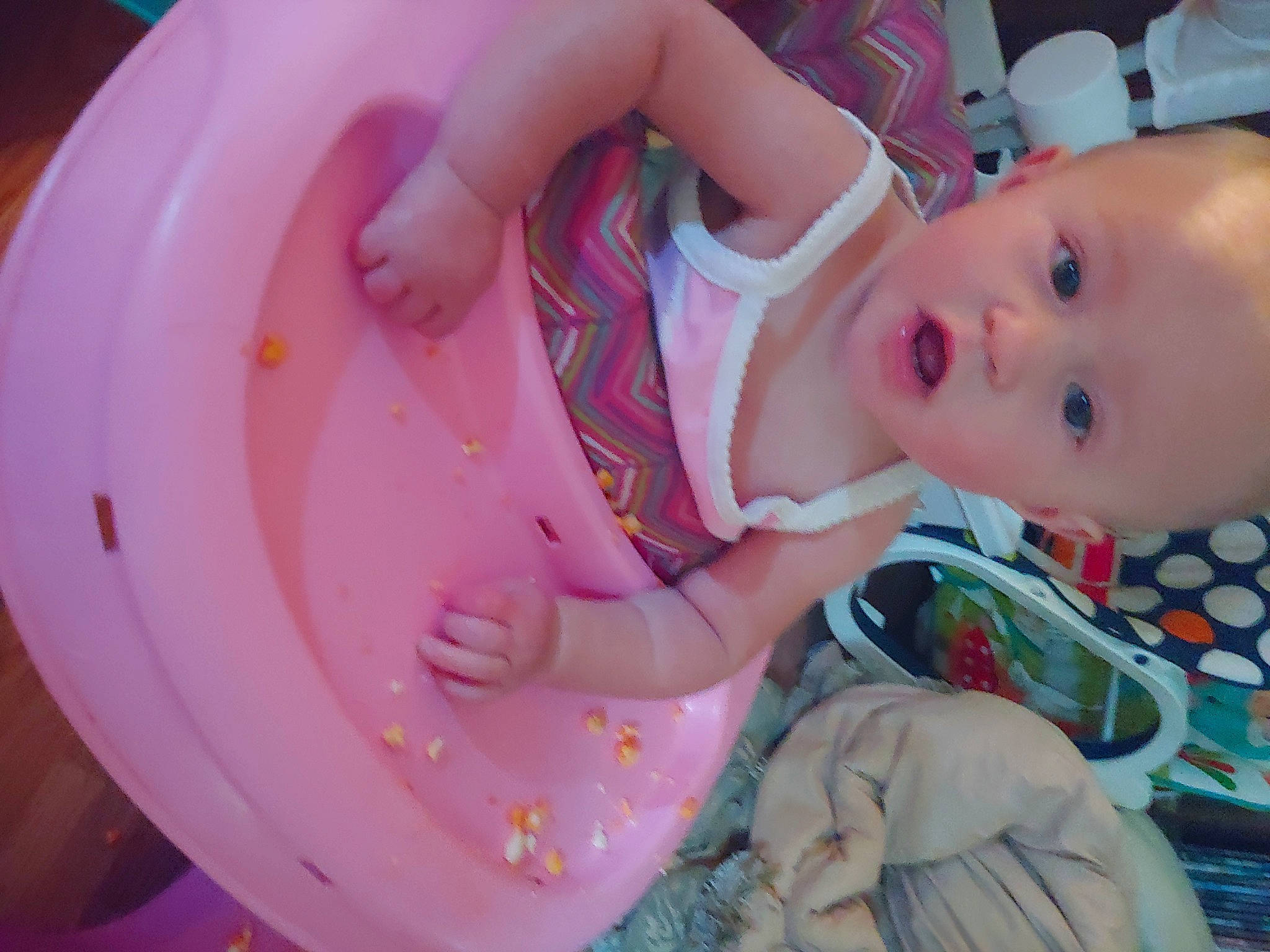 Chloeann joined the competition — help win amazing prizes! baby, baby_products, cheek, child, lip, mouth, person, pink, product, skin, surprise, toddler