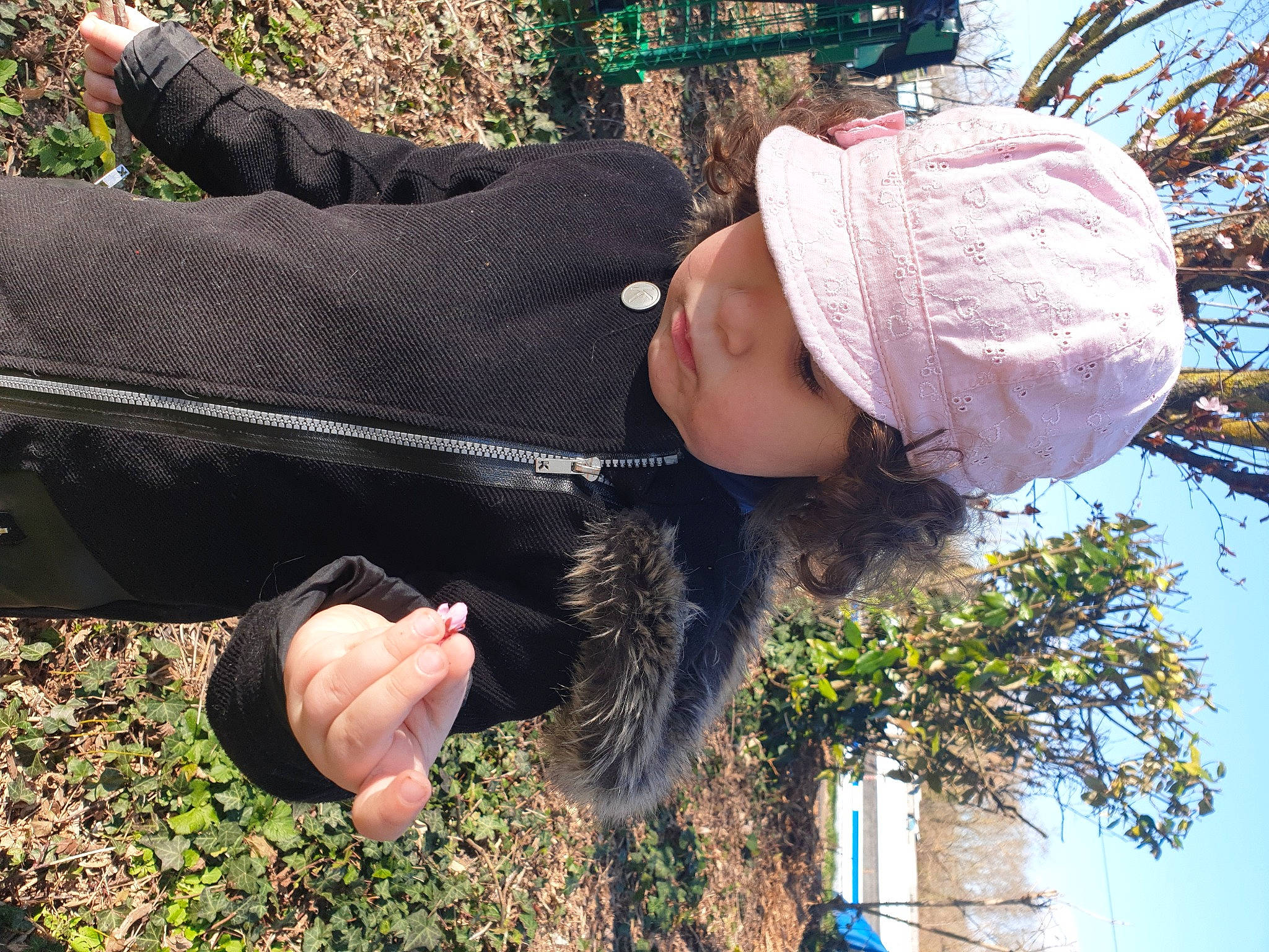 Hannah a rejoint le concours — aidez-le/la à gagner de superbes lots ! adaptation, baby, botany, child, fun, grass, green, hand, happy, headwear, leaf, leisure, people_in_nature, person, plant, sitting, sky, soil, toddler, tree