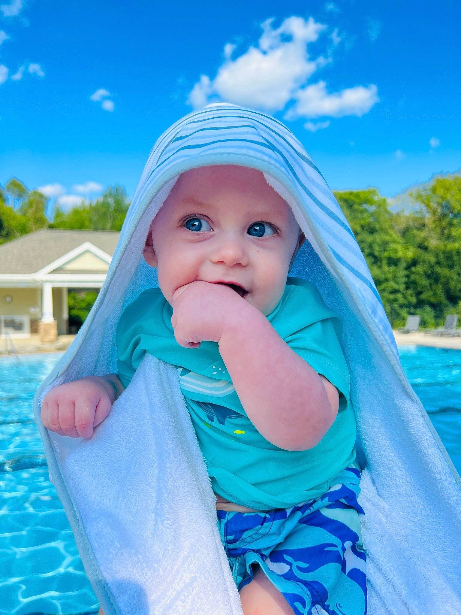 Colt joined the competition — help win amazing prizes! aqua, azure, baby, baby_products, blue, child, cloud, electric_blue, fun, grass, happy, headwear, leisure, people_in_nature, person, play, recreation, sitting, sky, toddler