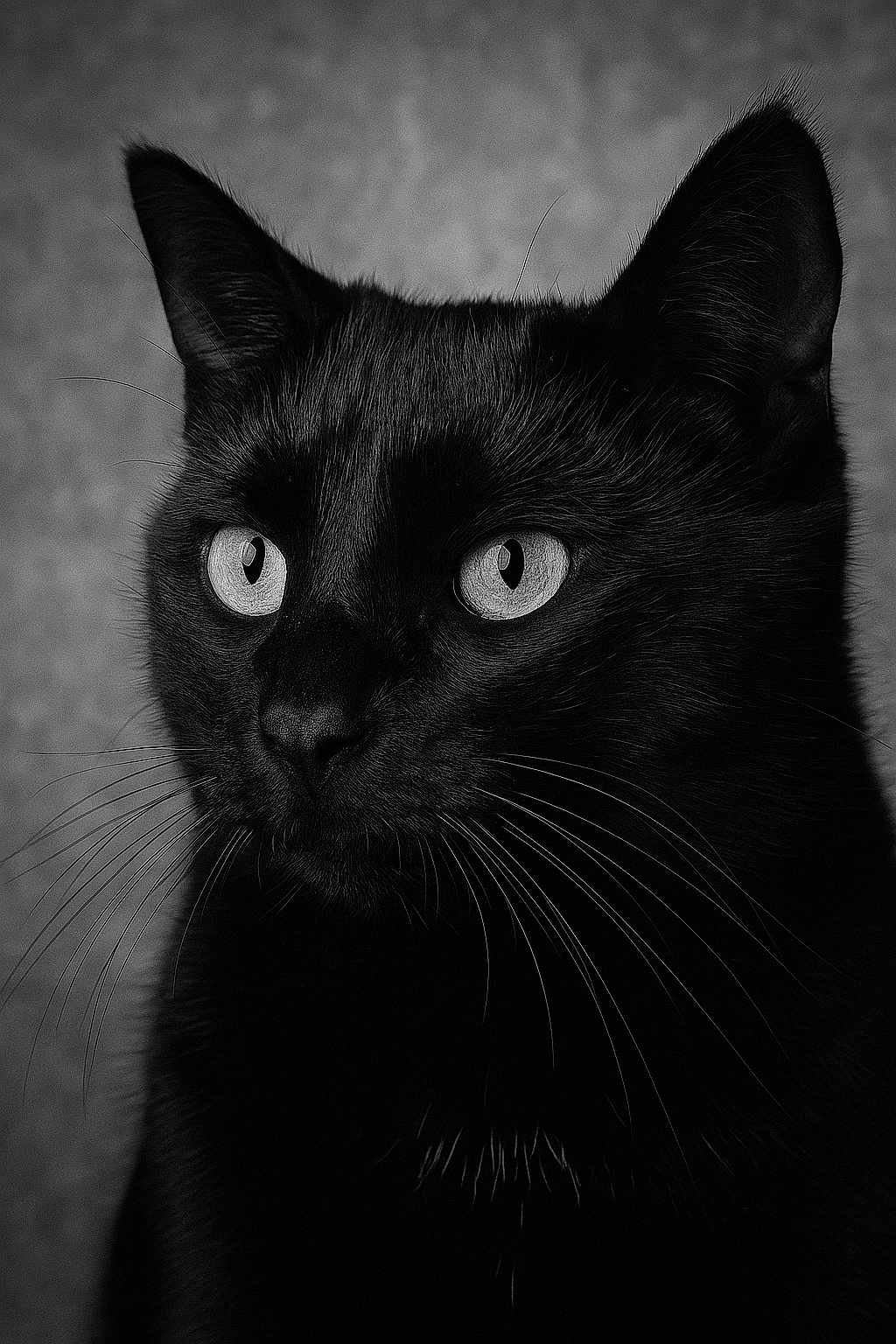 Baby Brother is registered to the contest to win money with this photo: animal, black_cat, black_fur, cat, close_up, dramatic_lighting, ears, eyes, feline, gaze, indoor, monochrome, pet, portrait, portrait_photography, sharp_focus, studio_portrait, textured_background, whisker_detail, whiskers