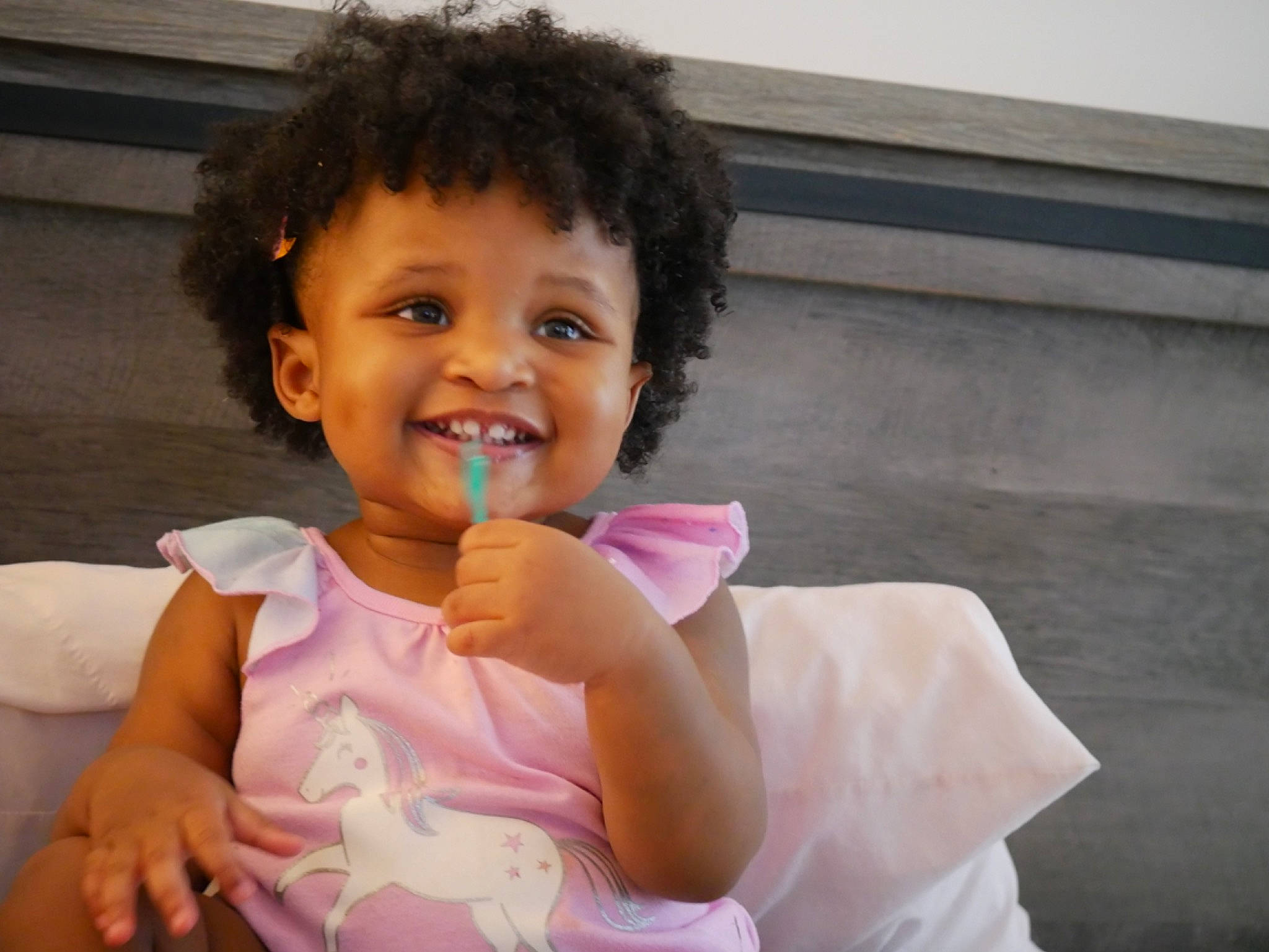 Alivia joined the competition — help win amazing prizes! baby, cheek, child, dairy, face, facial_expression, finger, fun, gesture, hand, happy, ice_cream, joy, lip, person, pink, smile, thumb, toddler