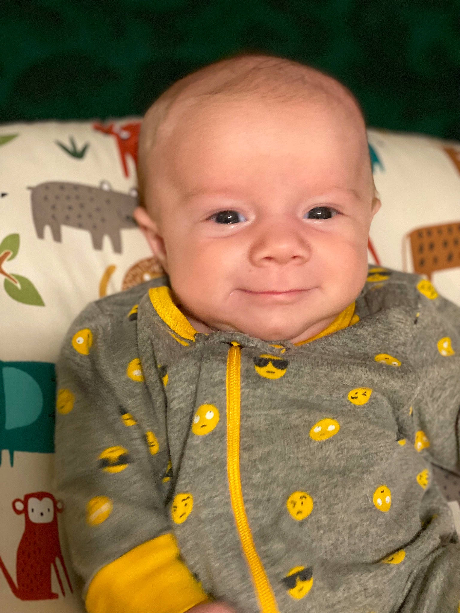 Joseph is registered to the contest to win money with this photo: baby, baby_toddler_clothing, cheek, chin, collar, eye, eyebrow, face, facial_expression, hairstyle, happy, human_body, iris, mouth, nose, organ, outerwear, person, skin, sleeve