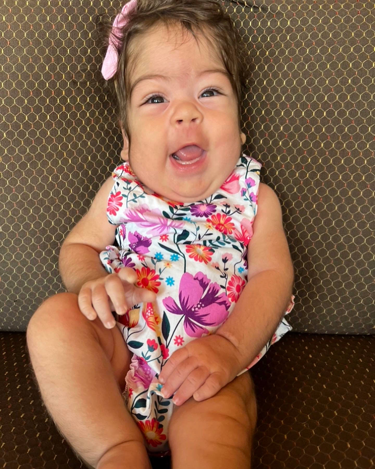 Joy joined the competition — help win amazing prizes! arm, baby_toddler_clothing, cheek, ear, eyebrow, eyelash, face, finger, gesture, hand, happy, head, iris, lip, mouth, neck, nose, person, skin, sleeve