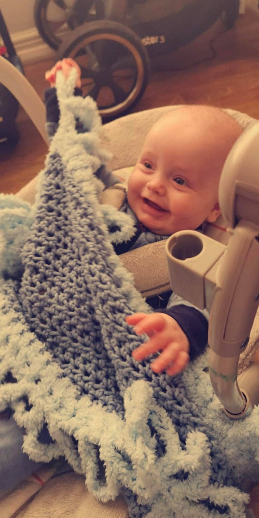 Lenny is registered to the contest to win money with this photo: art, baby, baby_products, cheek, child, crochet, ear, eye, knitting, nose, person, skin, smile, textile, toddler, wool